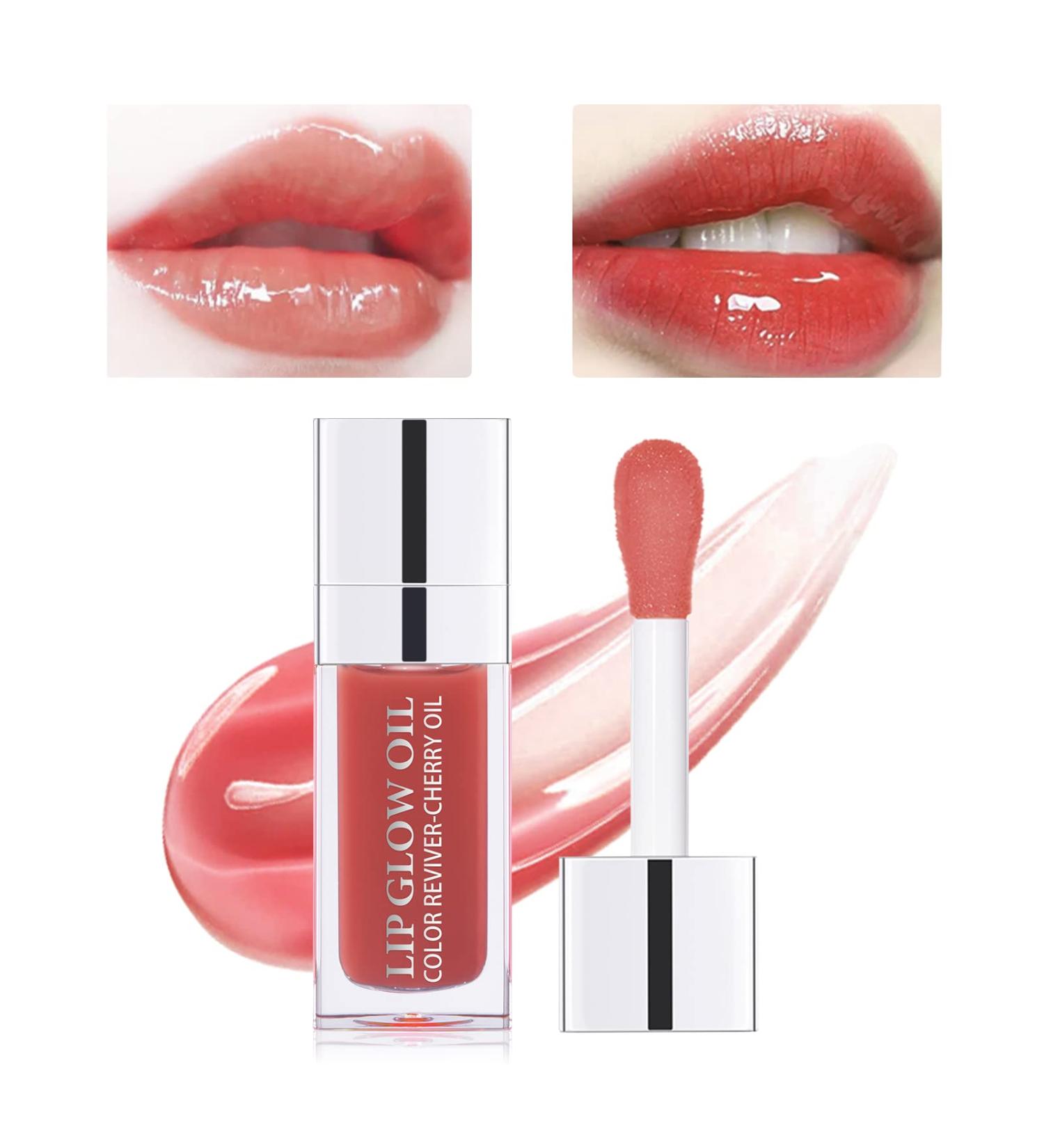Prrreal Tinted Lip Oil: Plumping Hydrating Lip Gloss for Moisturized Lips - Rosewood - Buy Online on GoSupps.com