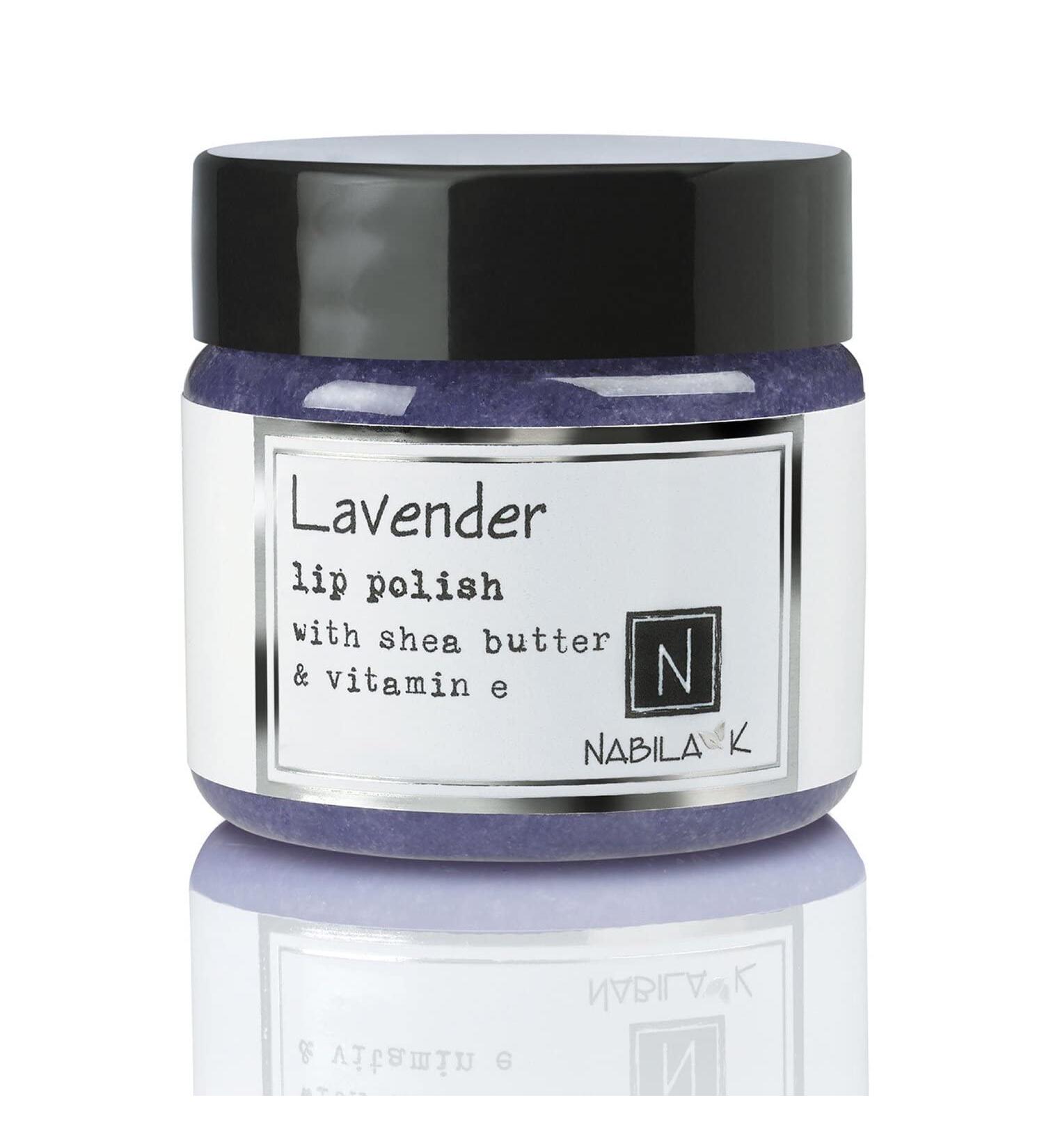 Lavender Lip Polish 1 oz by Nabila K - Hydrating Lip Exfoliator & Moisturizer with Shea Butter and Vitamin E for Dry and Chapped Lips - Cruelty-Free Real Sugar Made in USA - Buy Online on GoSupps.com