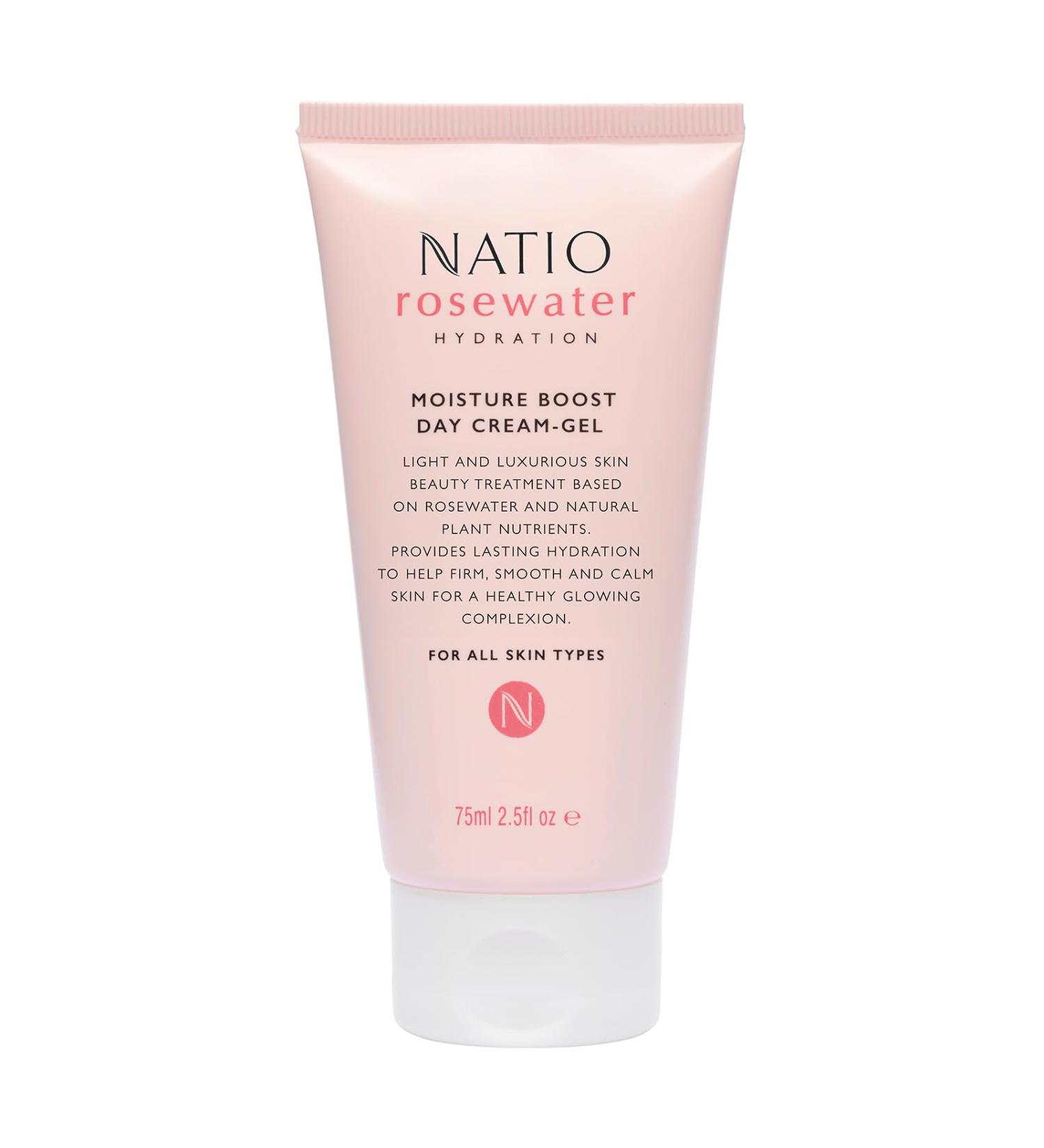 Natio Australia Rosewater Hydration Day Cream-Gel 2.5 oz - Moisturizer with Shea Butter for All Skin Types - Buy Internationally - Buy Online on GoSupps.com