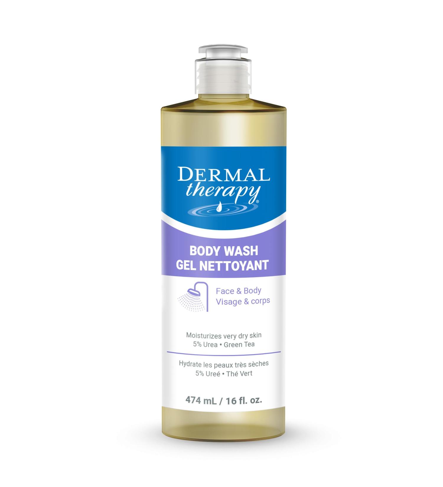 Dermal Therapy 2-in-1 Body Wash & Moisturizing Cleanser - 5% Urea AHA Sulfate-Free - 16 Fl Oz | International Shipping Available - Buy Online on GoSupps.com