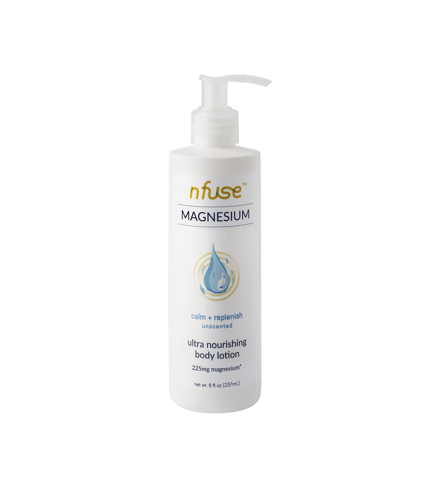 nfuse Natural Magnesium Body Lotion - Fragrance-Free, Mg++ Technology, Pure Magnesium Chloride - 8 oz - Buy Online on GoSupps.com