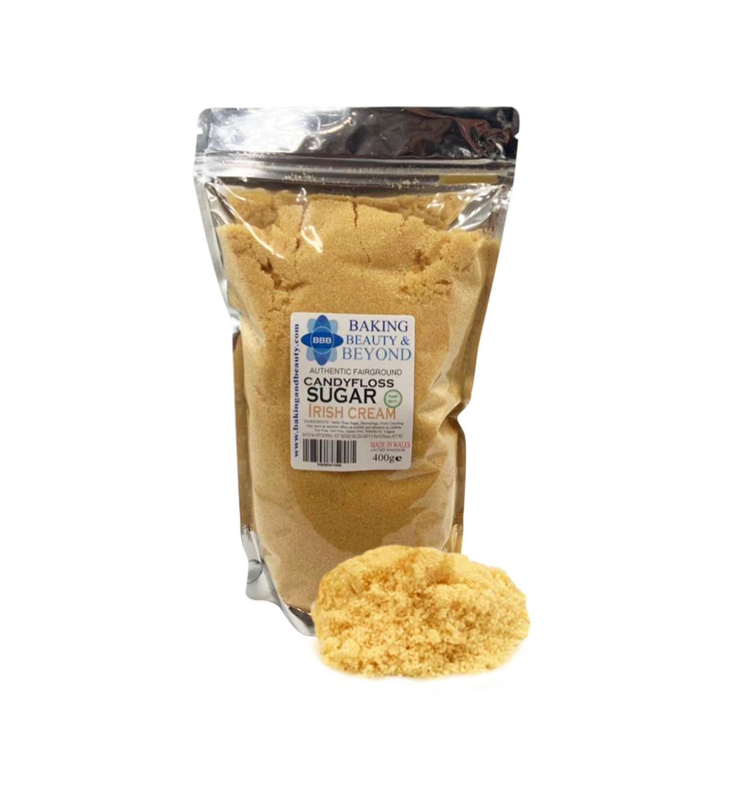 Baking Beauty and Beyond Premium Irish Cream Flavour Cotton Candy Floss Sugar 400g - Buy Online on GoSupps.com