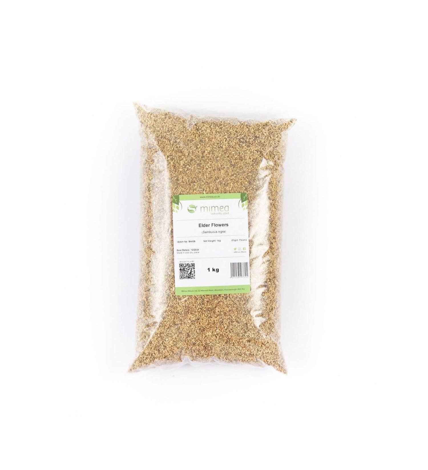 Mimea Elderflowers Dried | 1kg | Quality Ingredients | Great for Gin Distilling | Natural | No Additives | Floral Taste - Buy Online on GoSupps.com