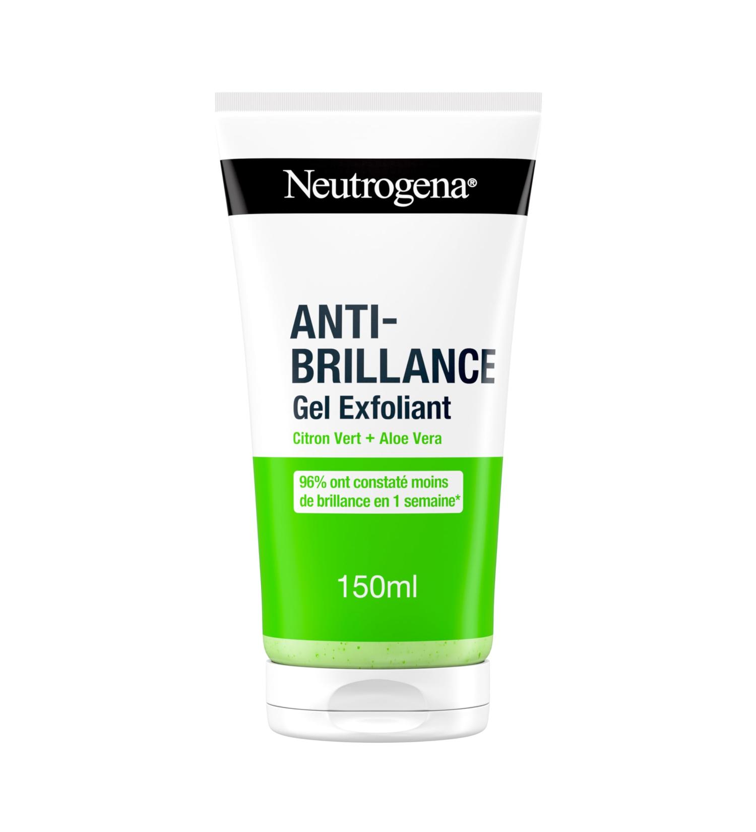 Neutrogena Gel Exfoliant Anti-Brillance (tube de 150 ml) Exfoliant pour le visage au citron vert et aloe vera 96% ont constat moins de brillance en 1 semaine 150 ml (Lot de 1) Exfoliant Anti-Brillance pour le visage au citron vert et aloe vera - Buy Online on GoSupps.com