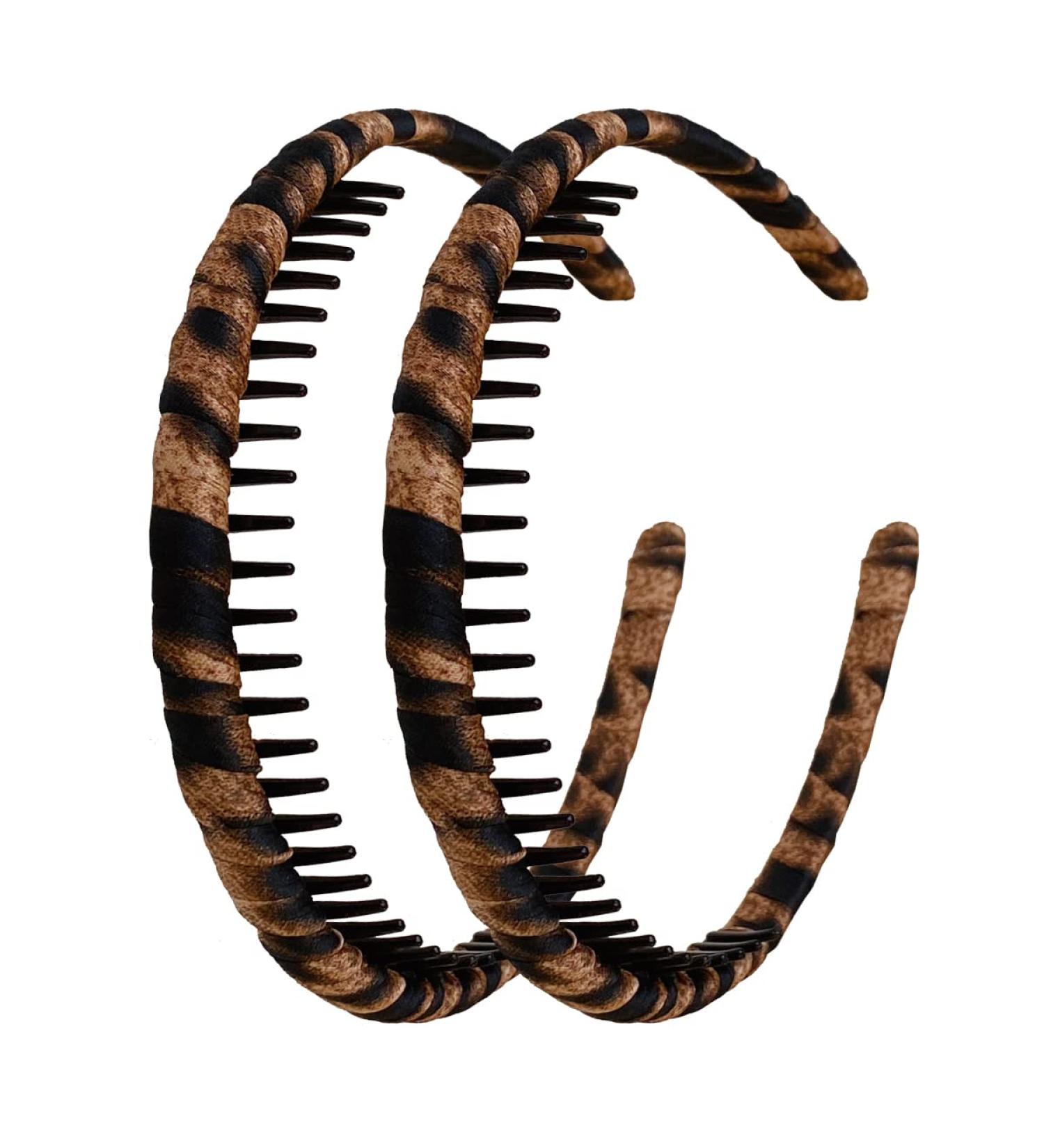 scicent Head Bands Adult Women Teeth Hair Band Comb Headband Non-slip Leopard Print Headbands Hair Accessories for Girls Brown Leopard Brown - Buy Online on GoSupps.com