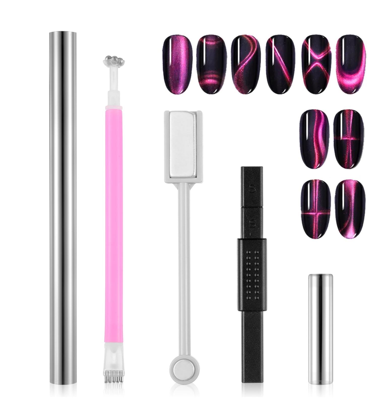 5Pcs Cat Eye Nail Magnet - Strong Suction for Gradient Nail Art & DIY Salon | Best Nail Polish Magnet for Stunning Designs - Buy Online on GoSupps.com