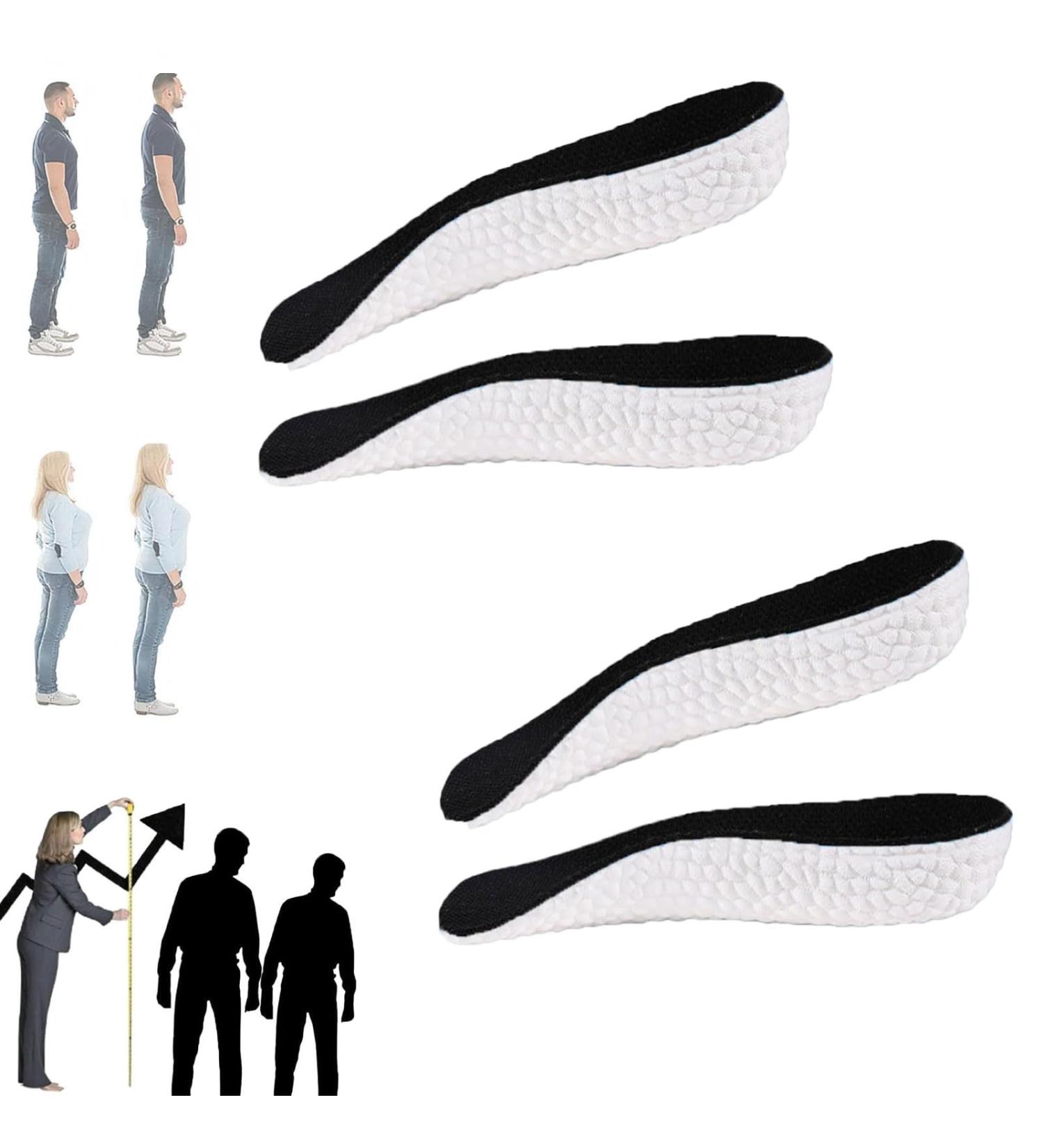 Brandone Orthopedic Height Increase Insoles - Arch Support Highpads (Black 0.98in/2.5cm 2 Pair) | Relief for Arch Pain - Buy Online on GoSupps.com