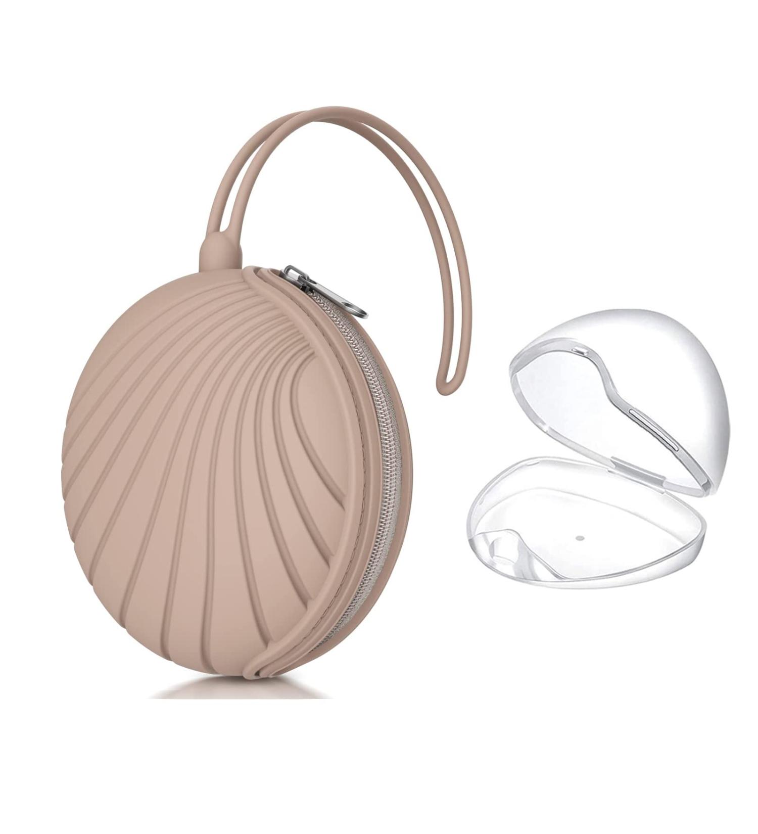 Silicone Pacifier Box for Boys & Girls - BPA-Free Waterproof Holder for 2 Pacifiers - Ideal for Travel & Storage (Blushing Mussel/Blust) - Buy Online on GoSupps.com