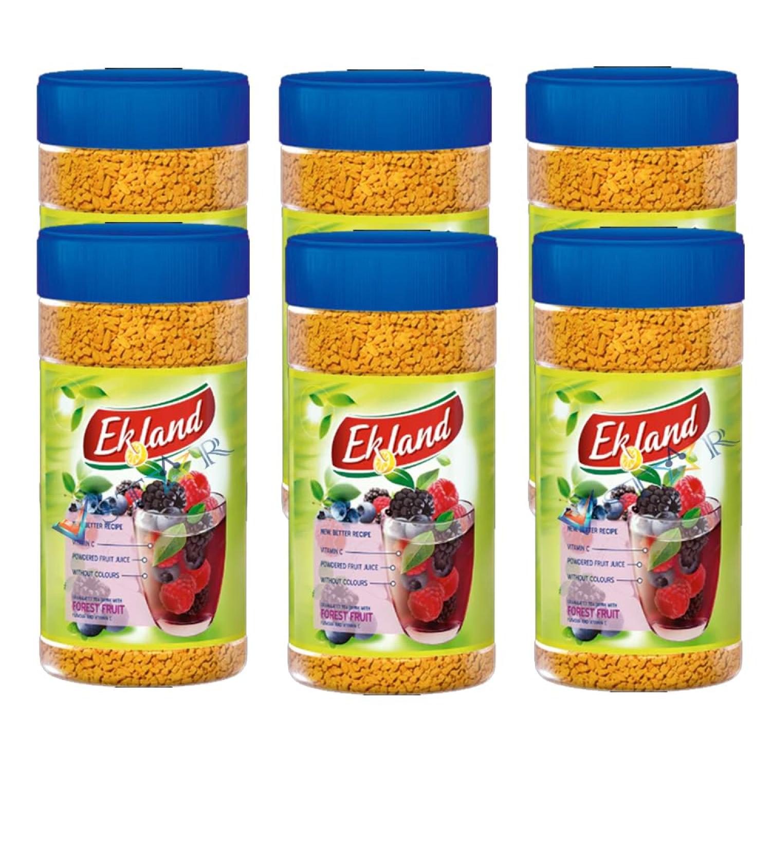 Ekoland Raspberry Multivitamin Lemon & Forest Fruit Flavoured Granulated Tea Drink 350g (6 Forest Fruit) Forest Fruit 6