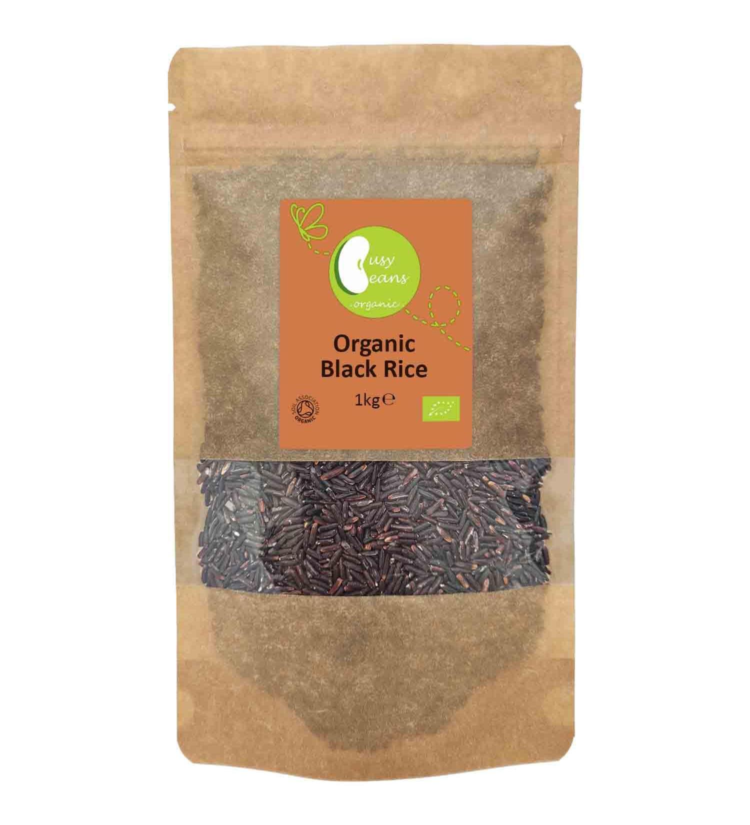Busy Beans Organic Certified Organic Black Rice (1kg) - Premium Quality - Buy Online on GoSupps.com