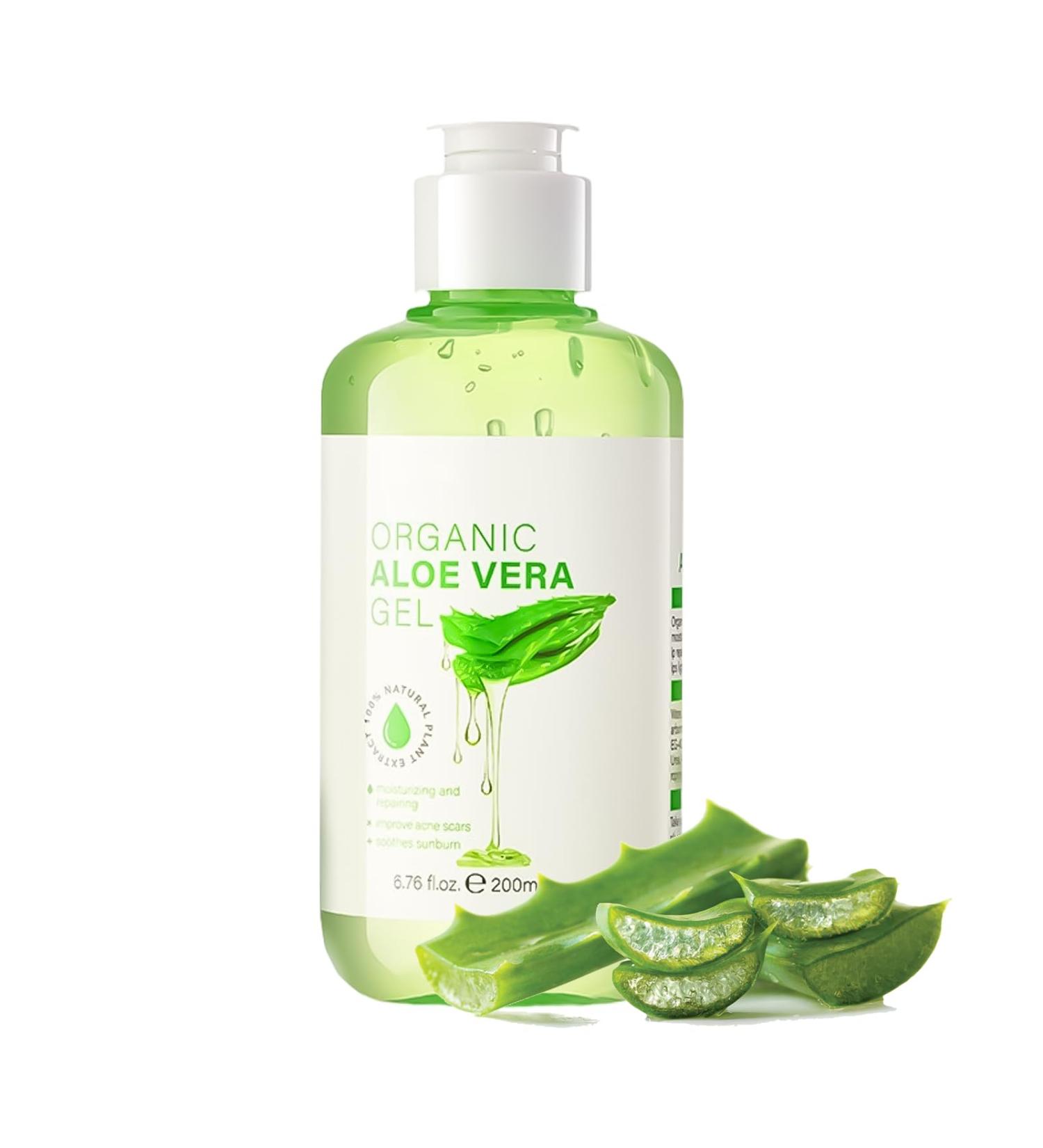 Aloe Vera Gel for Face Aloe Vera Moisturiser - Fast-Absorbing Deeply Hydrates Pure Aloe Vera Gel - After Sun Body Moisturisers Aloe Vera Cream for Deeply & Rapidly Soothing After Sun Care Gel - Buy Online on GoSupps.com