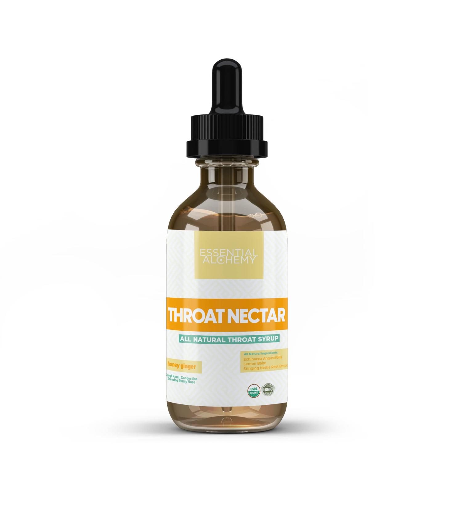 Essential Alchemy's Throat Nectar - All Natural Cough Syrup - Honey Ginger Flavor