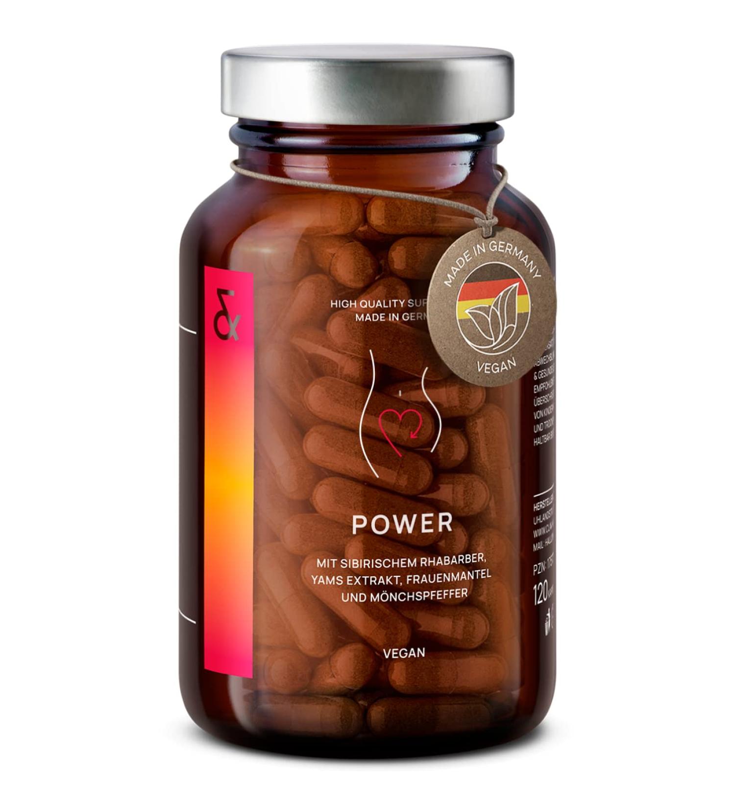 Clav Power - Hormone Balance PMS Capsules for Women | Yams Root Siberian Rhubarb & More | Vegan - 120 Capsules - Buy Online on GoSupps.com
