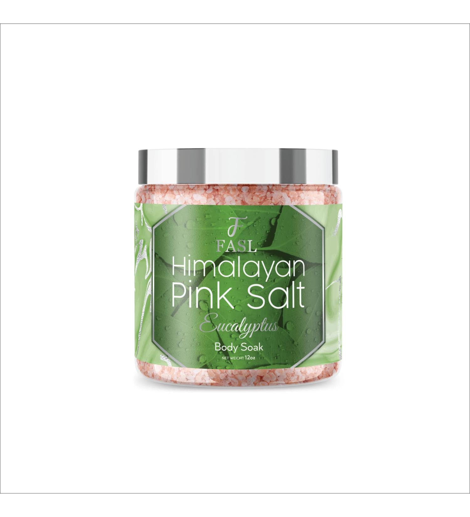 Organic Himalayan Pink Salt Body Soak with Lavender Essential Oils - Eucalyptus Scent | 12 oz Jar - Buy Online on GoSupps.com