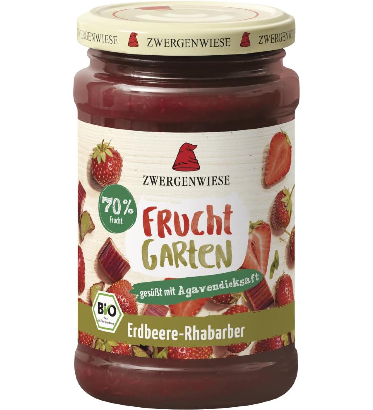 Zwergenwiese Zwergenwiese Organic Fruits Garden strawberry rhubarb (6 x 225g)