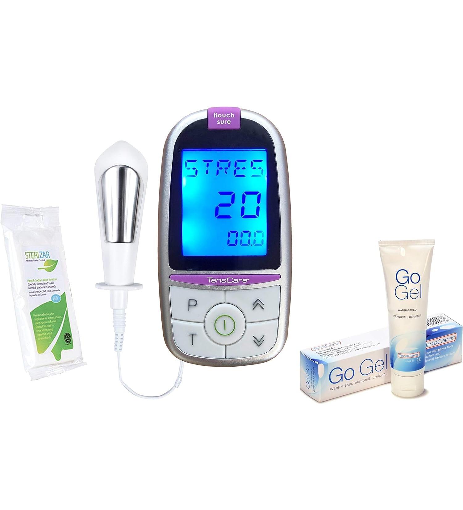 Tenscare Itouch Sure Pelvic Floor Trainer | Strengthen & Tighten Pelvic Floor | Includes GO Gel Lubricant & Disinfection Towels - Buy Online on GoSupps.com