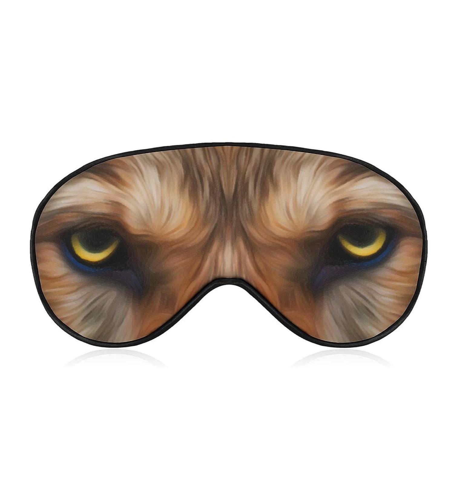 Buy Wolf Animal Sleep Mask - Adjustable Eye Shade Cover | Blocks Light & Reduces Puffiness | Perfect Gift for Sleep Lovers - Buy Online on GoSupps.com