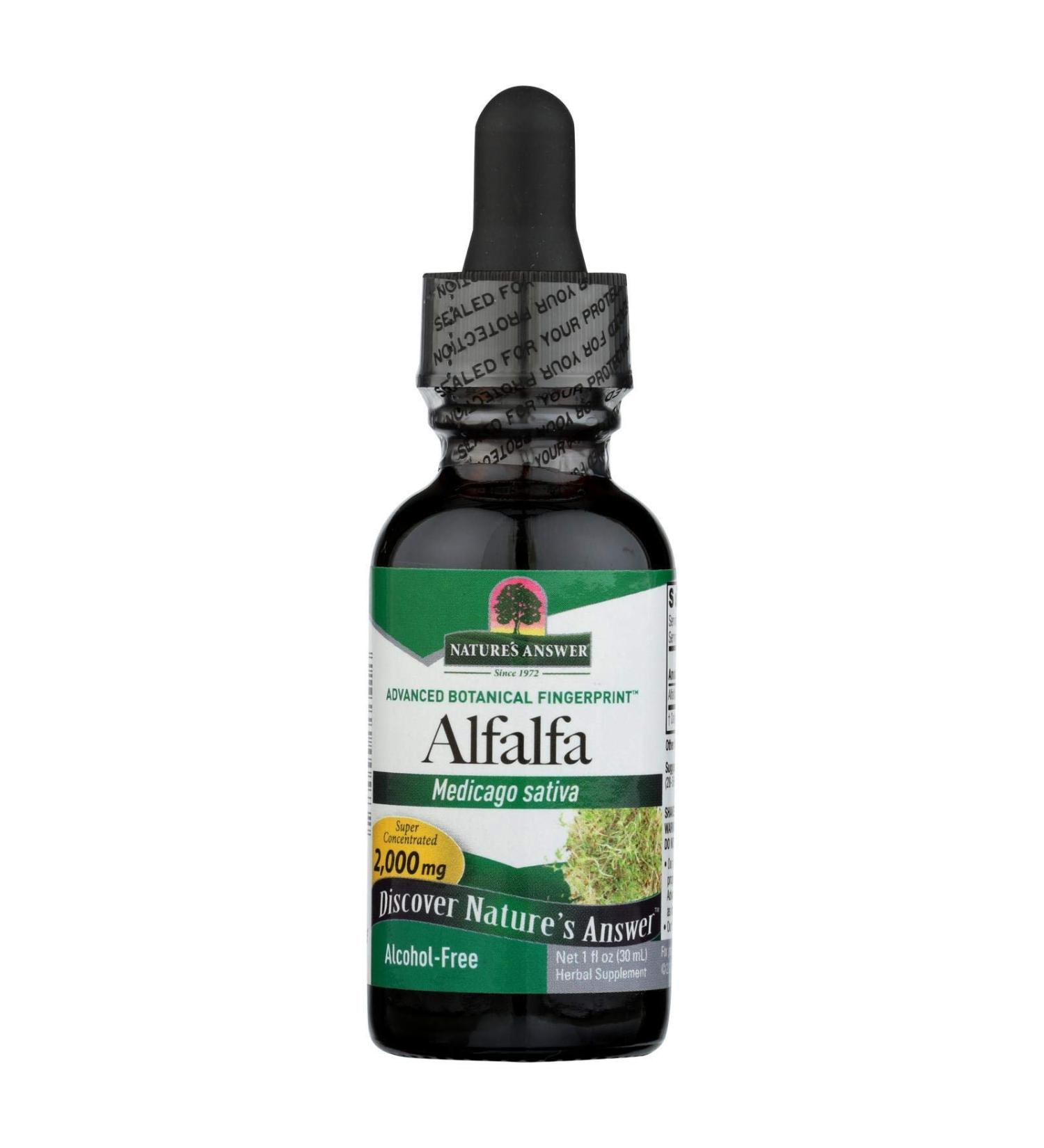 Nature's Answer Alcohol-Free Alfalfa Extract 1oz - Boost Immunity, Digestion & Detox - Buy Online on GoSupps.com