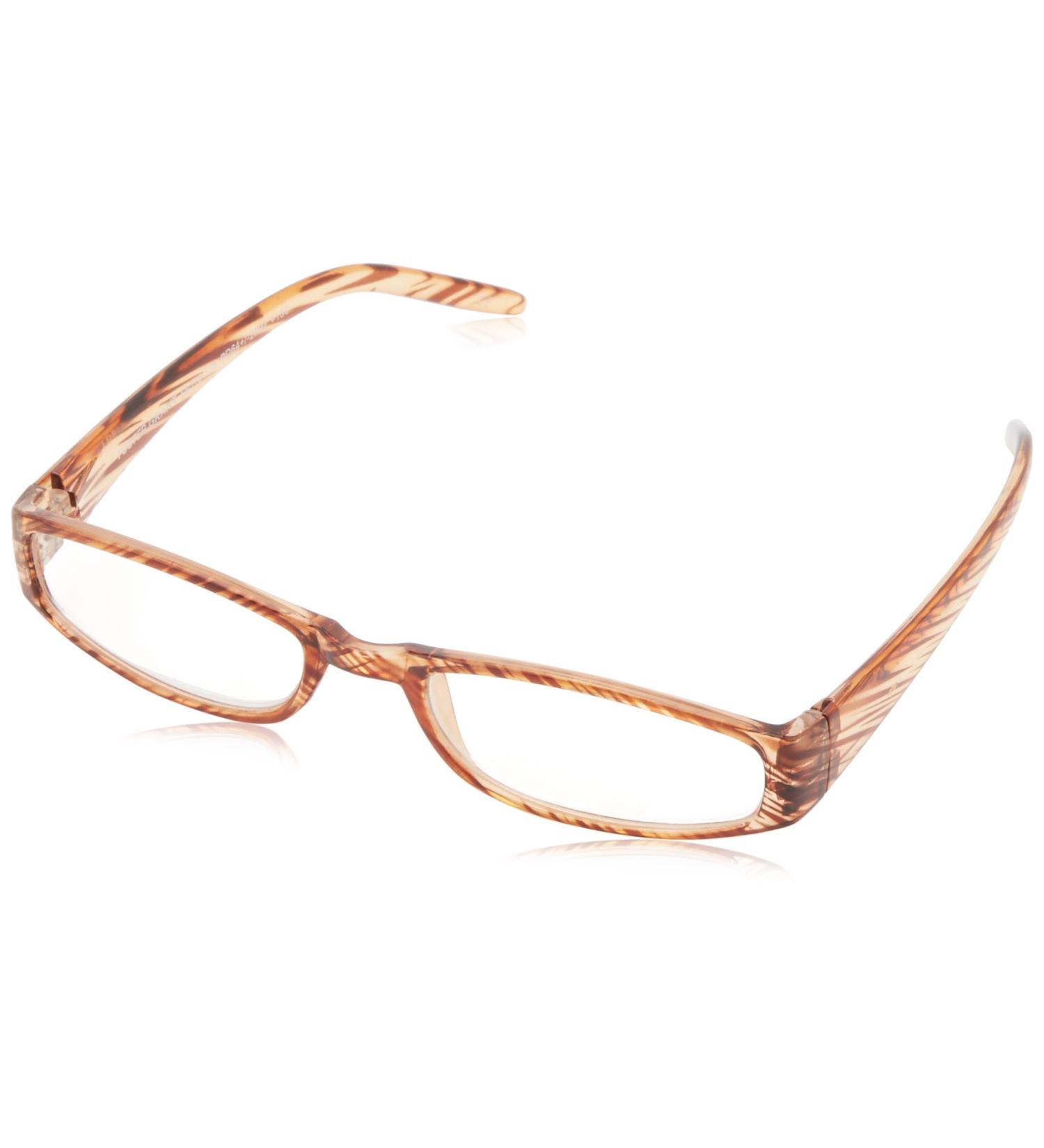 Foster Grant Women's Hayes Rectangular Reading Glasses 1.25x - Brown/Transparent - Shop Internationally - Buy Online on GoSupps.com