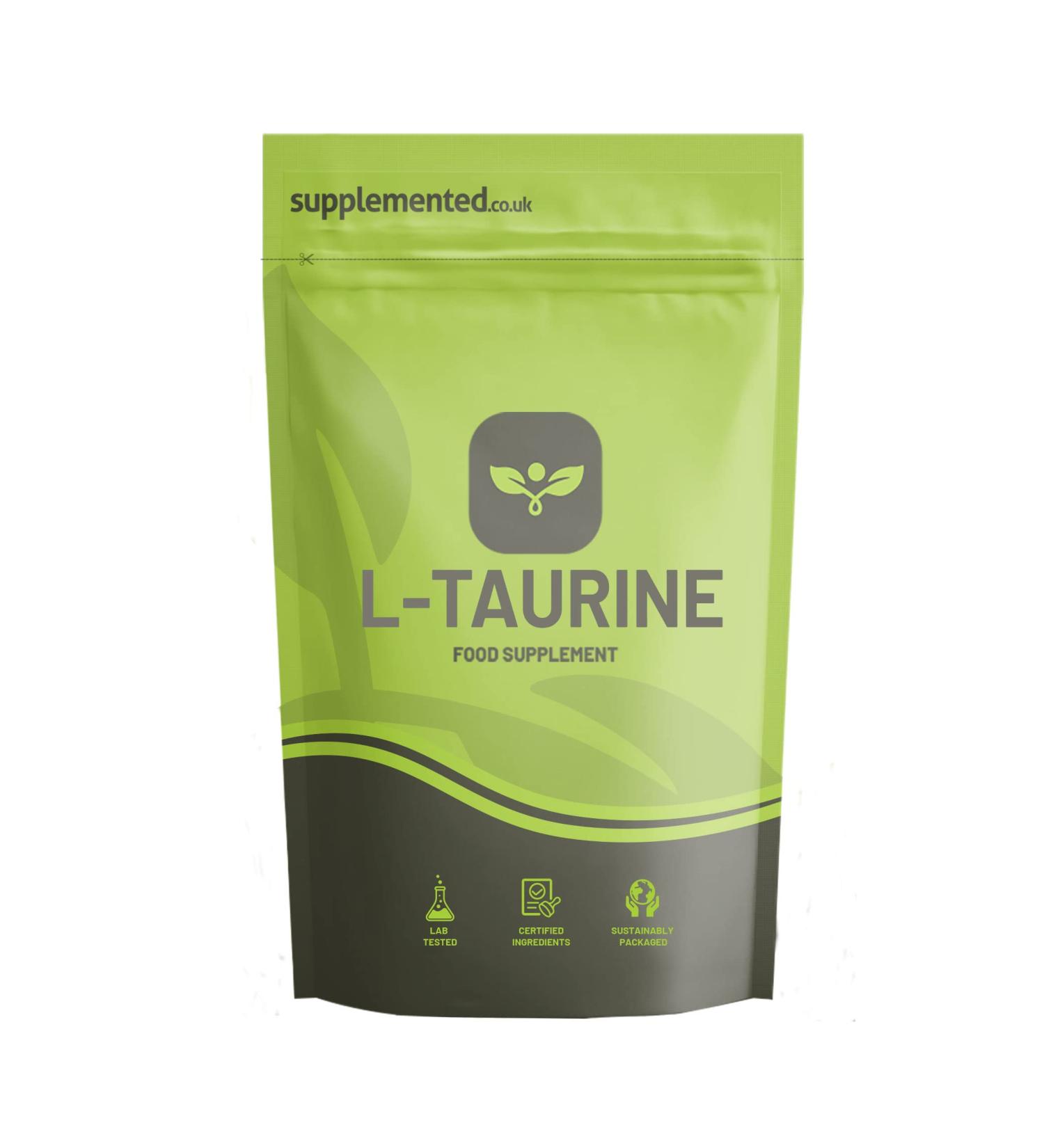 L-Taurine 600mg 90 Capsules - High Strength Energy Sports Supplement | UK Made Pharmaceutical Grade - Buy Online on GoSupps.com