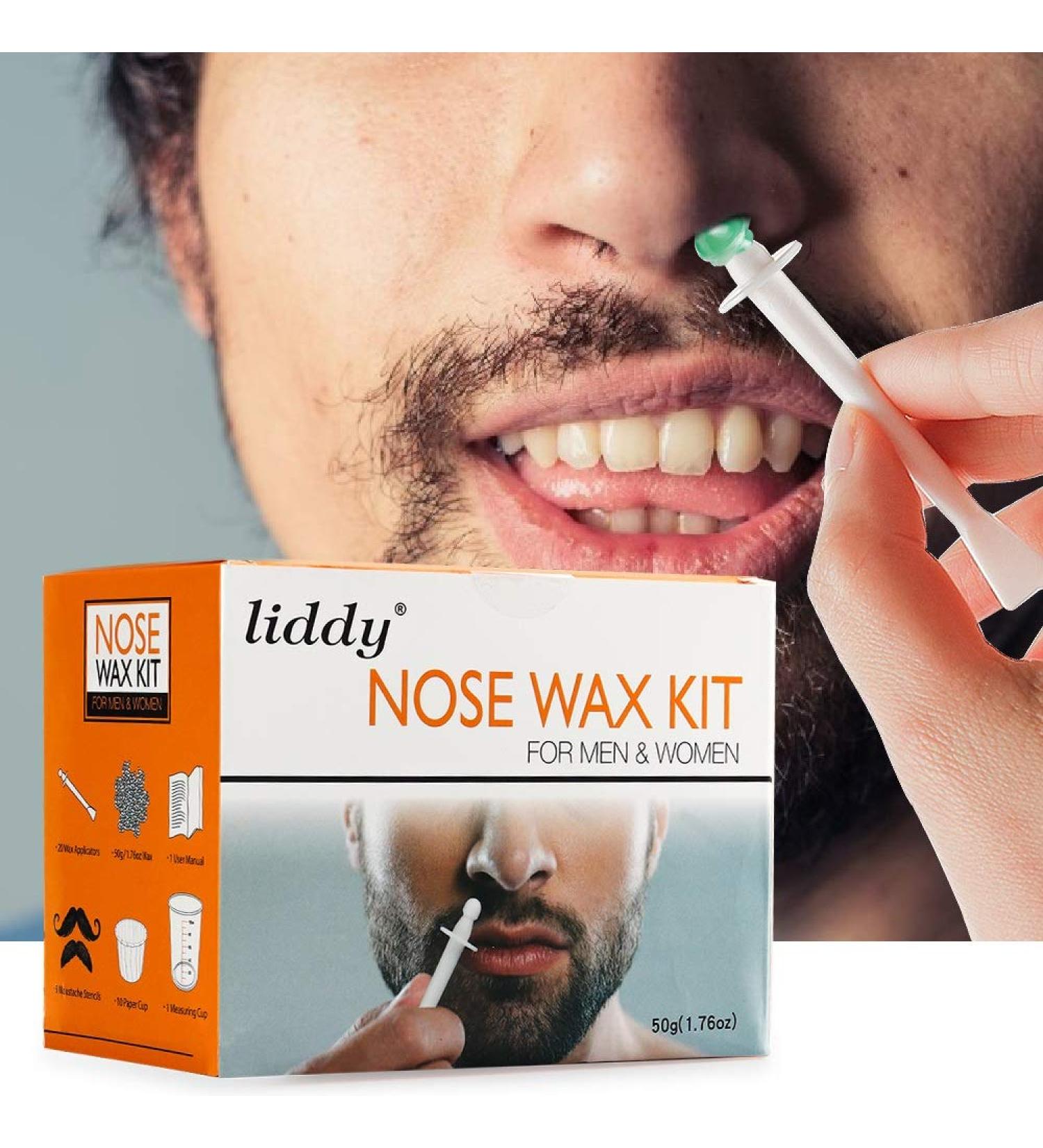 Nasal Hair Removal Wax Kit - Quick Safe & Painless Nose Wax Set for Men & Women - 50g - Buy Online on GoSupps.com