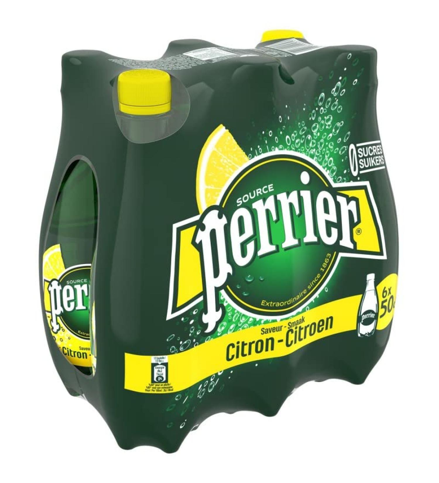 Perrier Sparkling Water with Lemon Aroma 6 x 50 ml Sold Per Unit - Buy Online on GoSupps.com