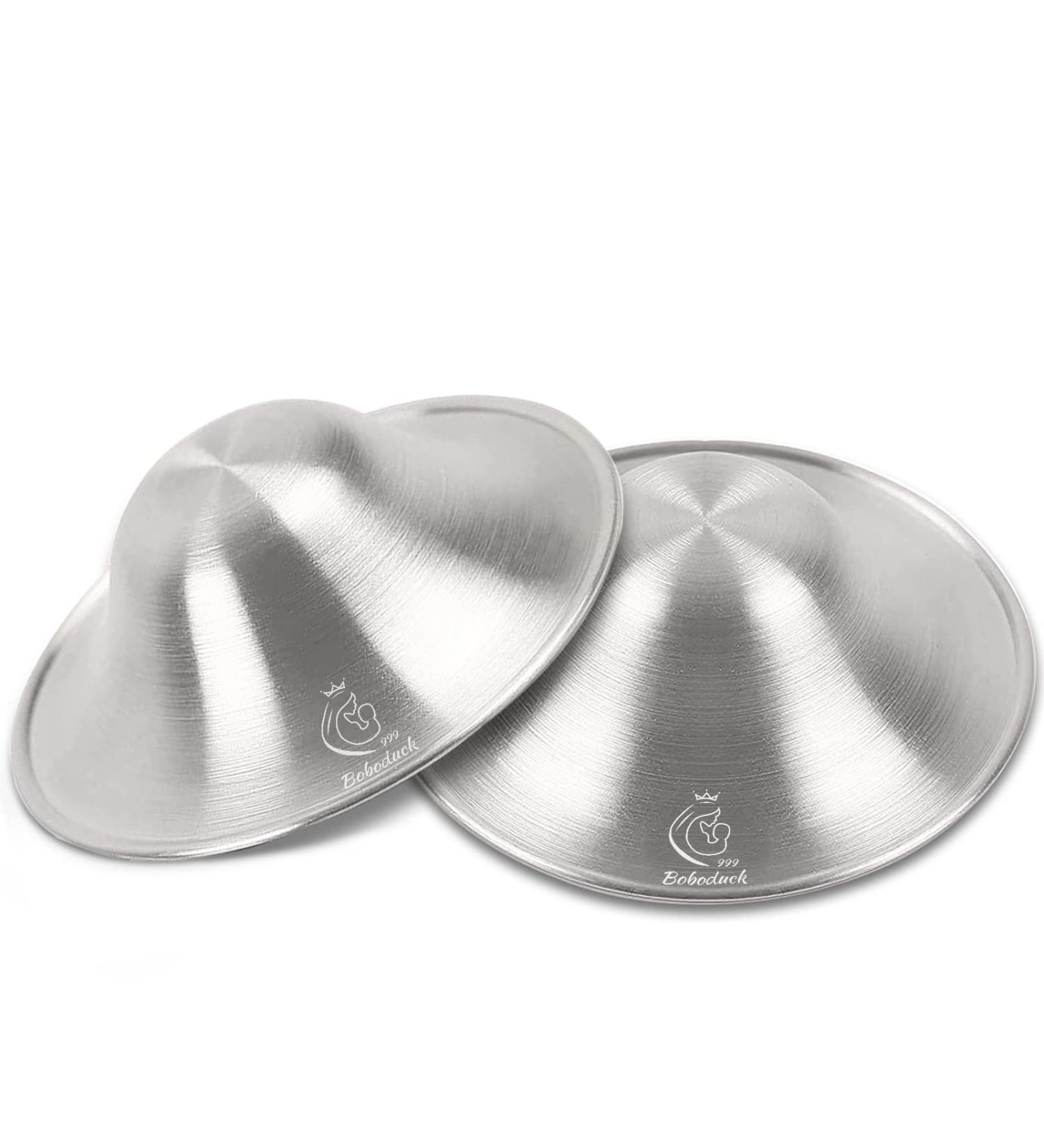 Boboduck Silver Nipple Shields - 999 Silver Cups for Breastfeeding Essentials - Large Size - Buy Online on GoSupps.com