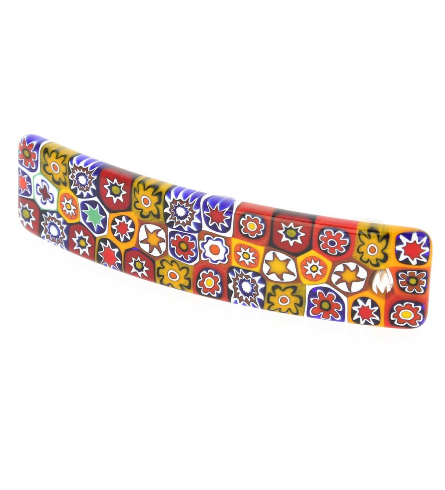GlassOfVenice Murano Glass Color Splash Millefiori Hair Clip - Buy Online on GoSupps.com