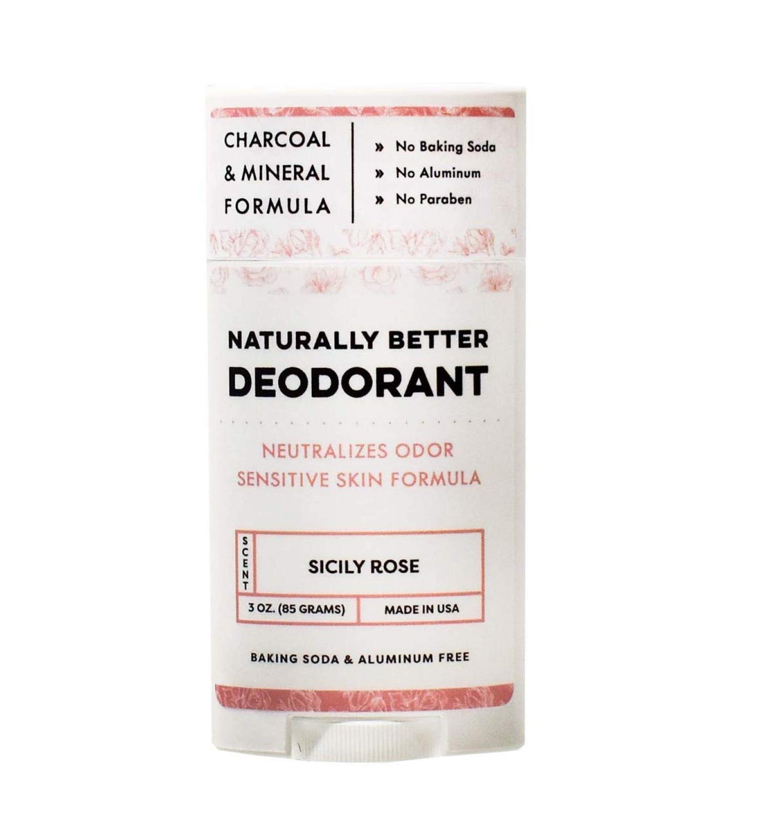 Sicily Rose Naturally Better Deodorant | Sensitive Skin Aluminum-Free All-Natural Magnesium & Activated Charcoal - Shop DAYSPA Body Basics Online Worldwide - Buy Online on GoSupps.com