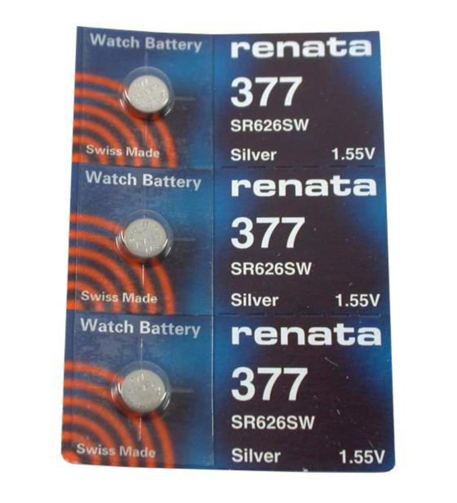 #377 Renata Watch Batteries 3Pcs