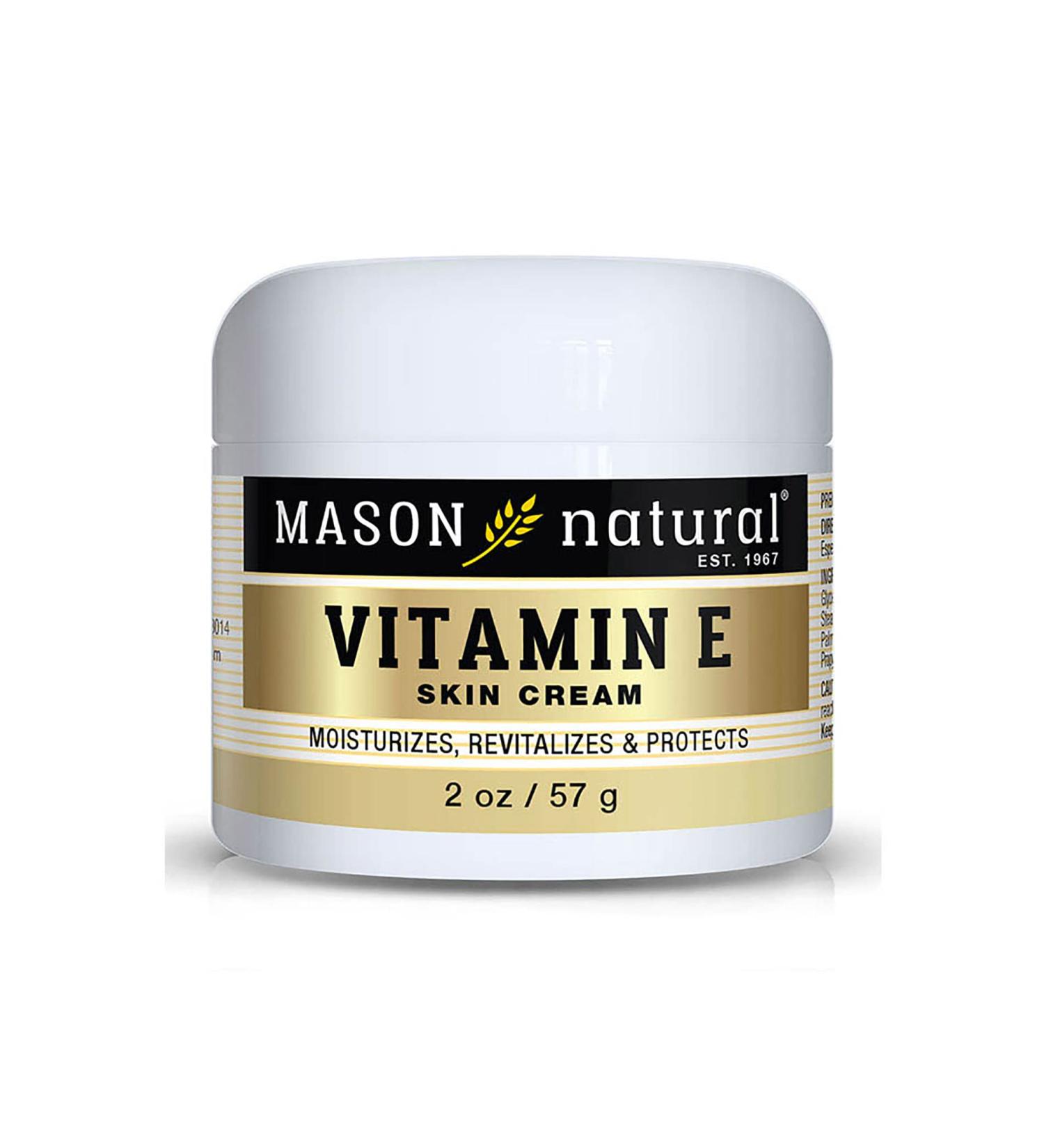 Mason Natural Vitamin E Skin Cream 2 oz - Moisturizing & Repairing - 100% Natural - Buy Online on GoSupps.com