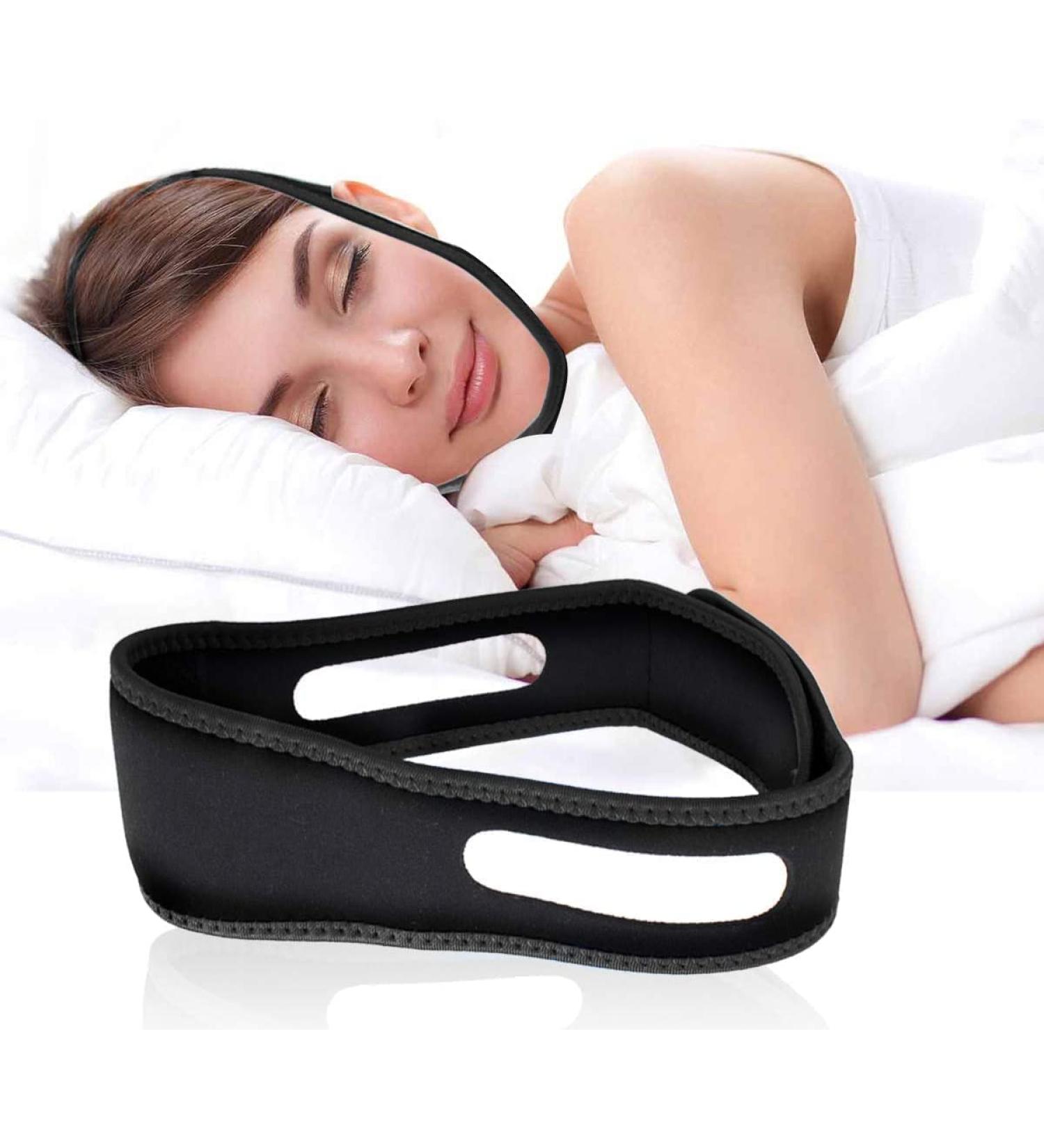 Anti Snoring Chin Strap - Comfortable & Effective Snore Stopper for Men and Women | Natural Sleep Aid & Snore Reducing Device - Buy Online on GoSupps.com