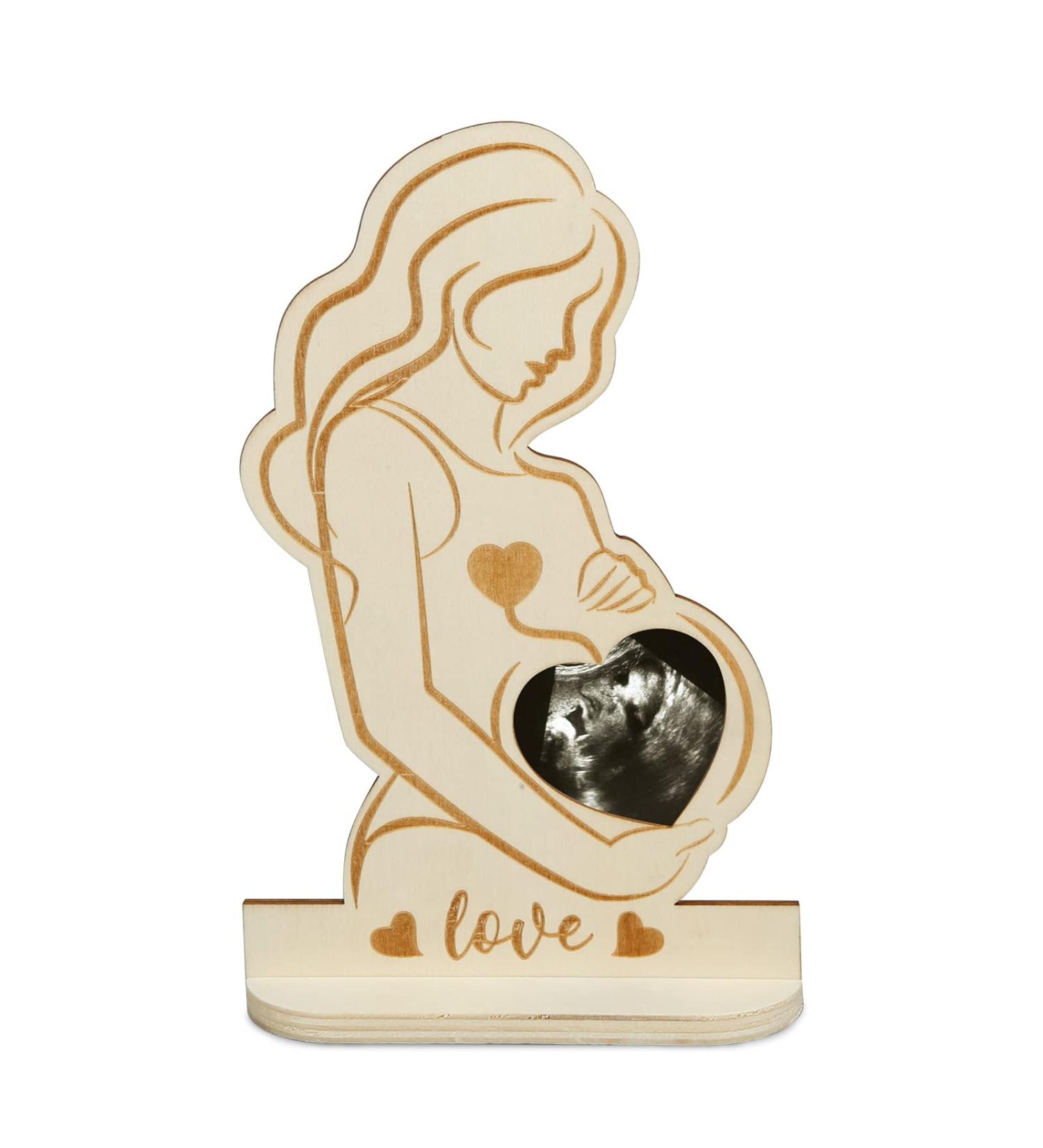 Sunnyok Ultrasound Picture Frame - Perfect Pregnancy Gift for Expecting Mothers | Wooden Baby Photo Frame for Baby Shower & Mother's Day - Buy Online on GoSupps.com