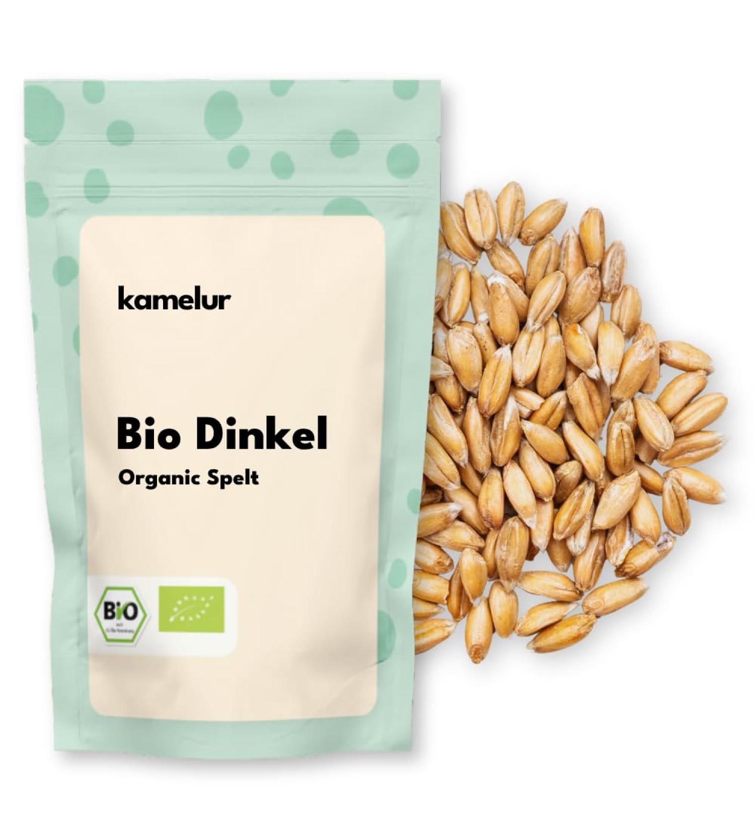  Kamelur Kamelur Organic spelt (1 kg) - whole grain from controlled organic farming in Germany - Buy Online on GoSupps.com