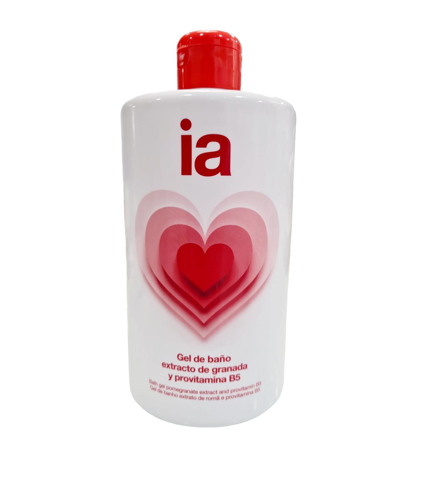 Interapothek Bath Gel With Pomegranate Extract and Provitamin B5 Special Valentine Heart Motif 750 ml - Buy Online on GoSupps.com
