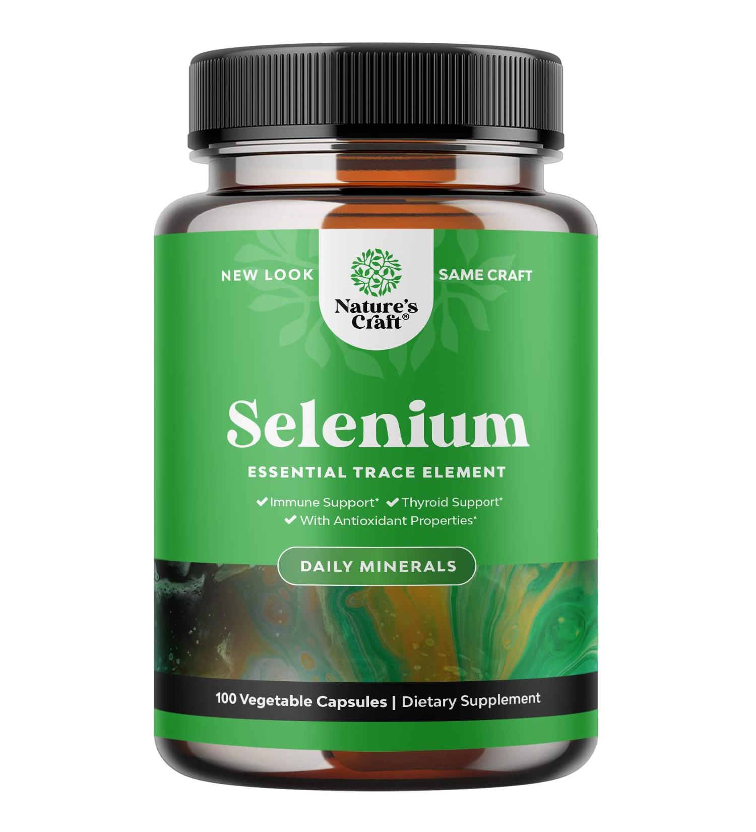 Selenium 200mcg Thyroid Support & Immune Booster for Adults - Antioxidant Supplement for Brain Health & Memory Support - Buy Online on GoSupps.com