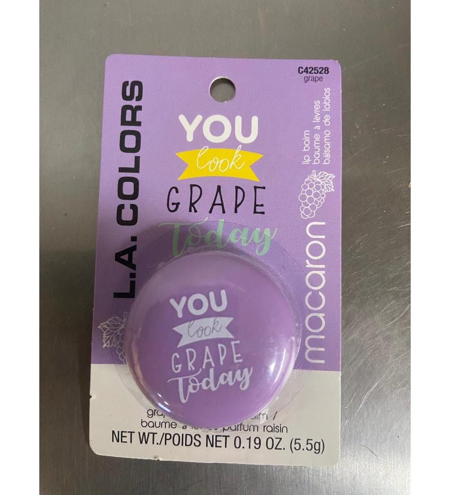 L.A. COLORS YOU LOOK GRAPE MACARON LIP BALM C42528 GRAPE.19 OZ