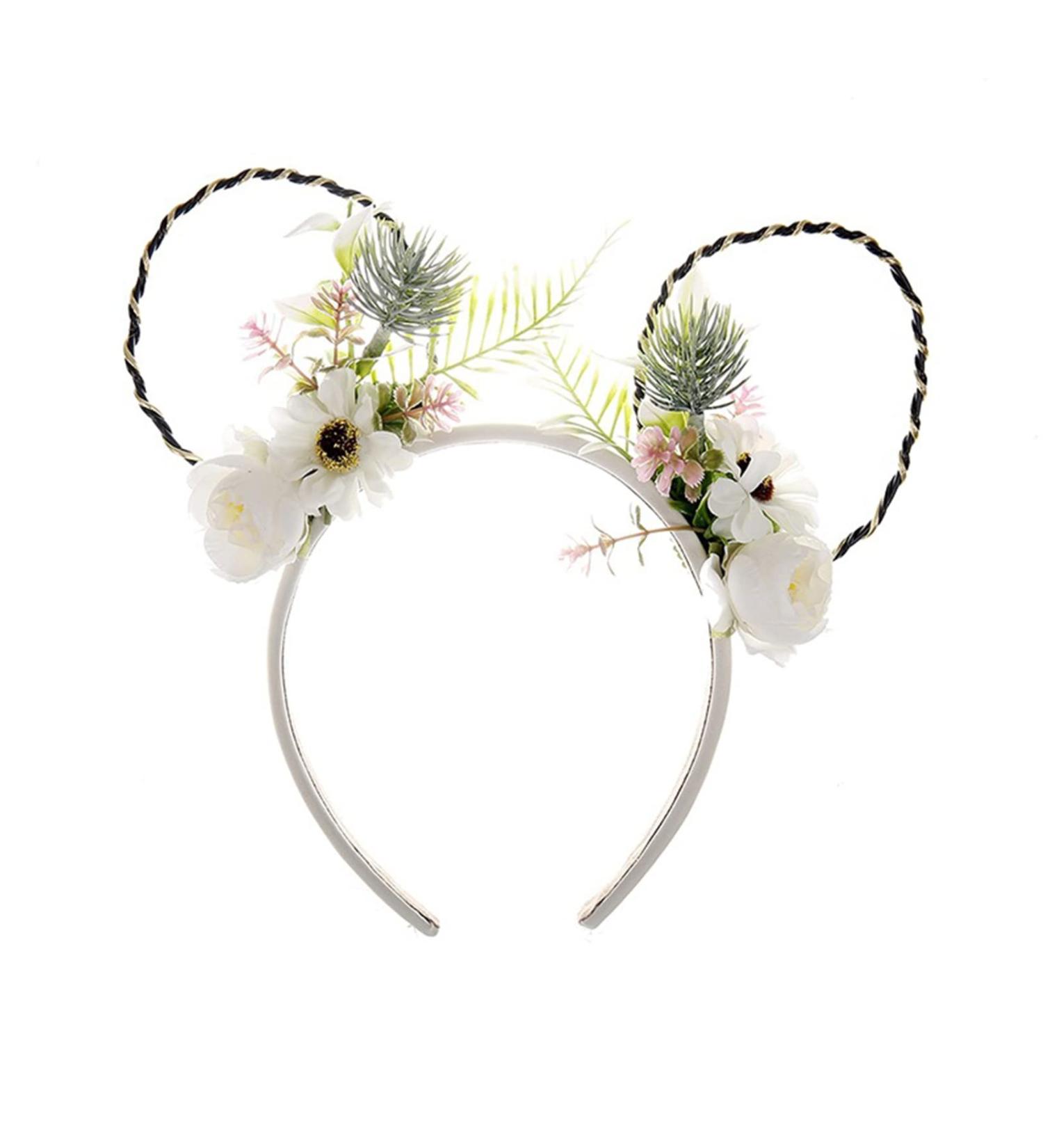 amangul Cartoon Flower Decor Headband for Ears Shaped Hair Hoop Party Headpiece Hair Band Party Cosplay Costume Props Unisex(2) - Buy Online on GoSupps.com