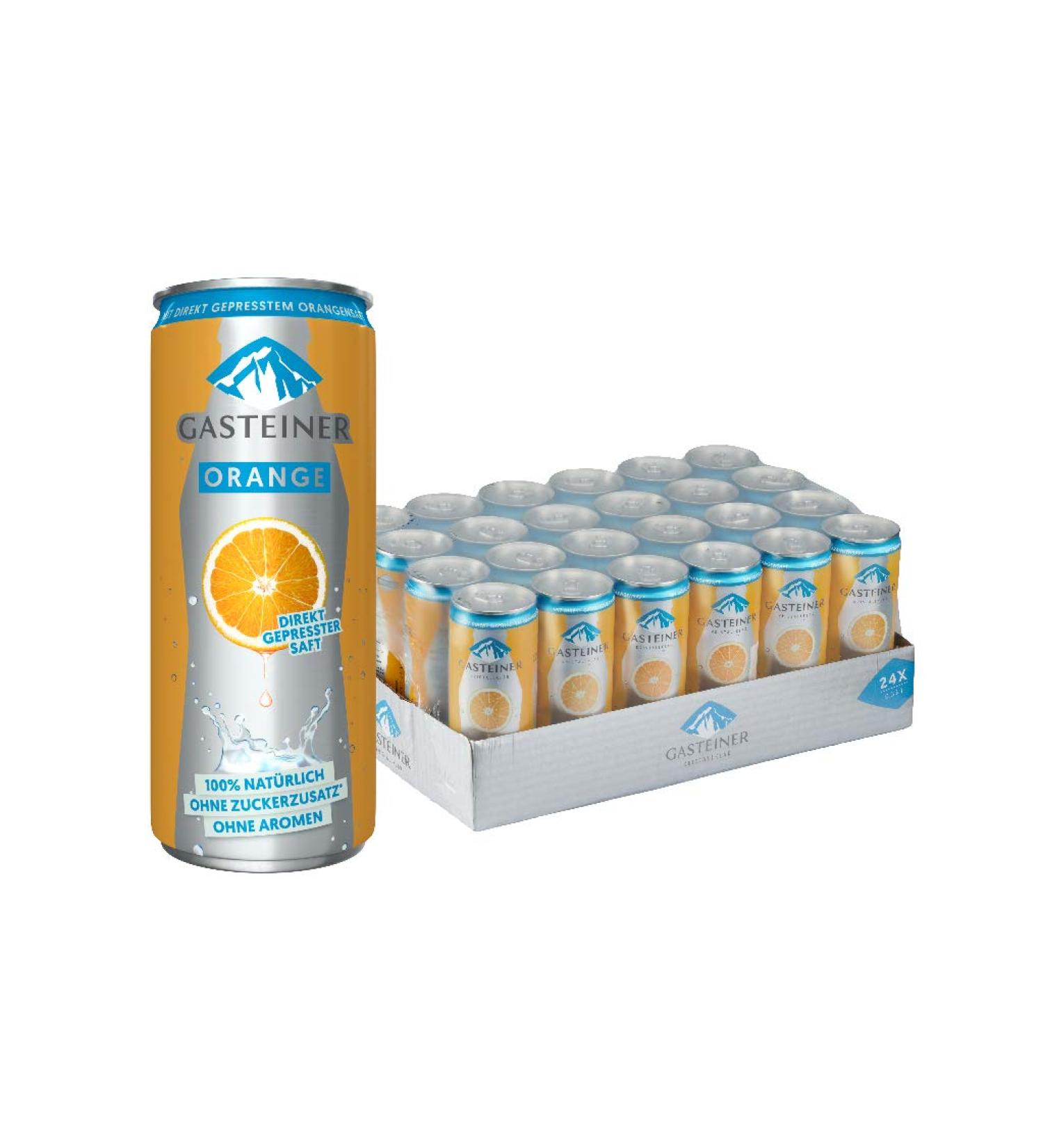 Gasteiner Orange 24 x 0.33L can - 1 tray Orange 330 ml (pack of 24)