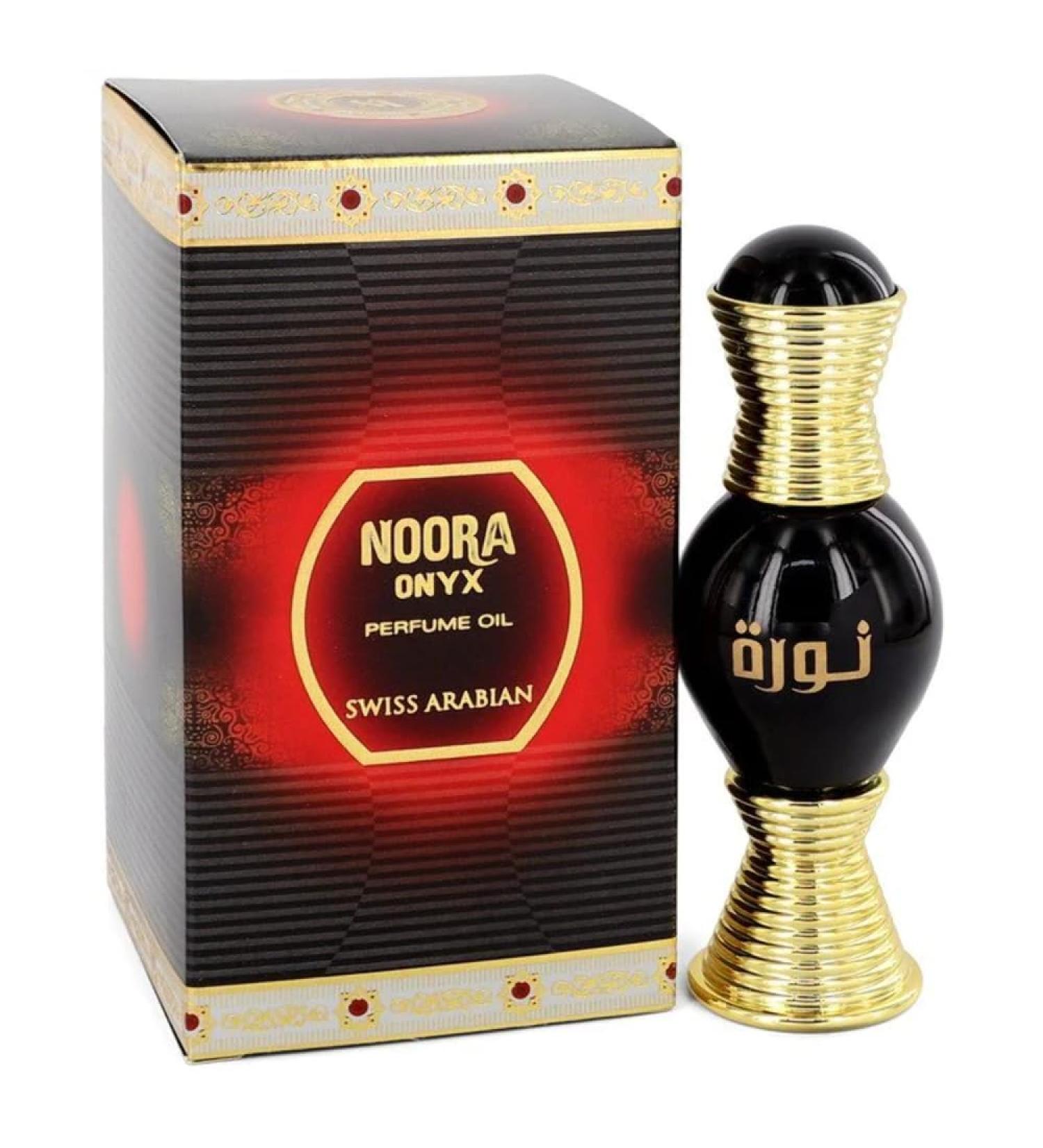 Swiss Arabian Noora Onyx - Luxury Products From Dubai - Long Lasting And Addictive Personal Perfume Oil Fragrance - A Seductive Signature Aroma - The Luxurious Scent Of Arabia - 0.4 Oz
