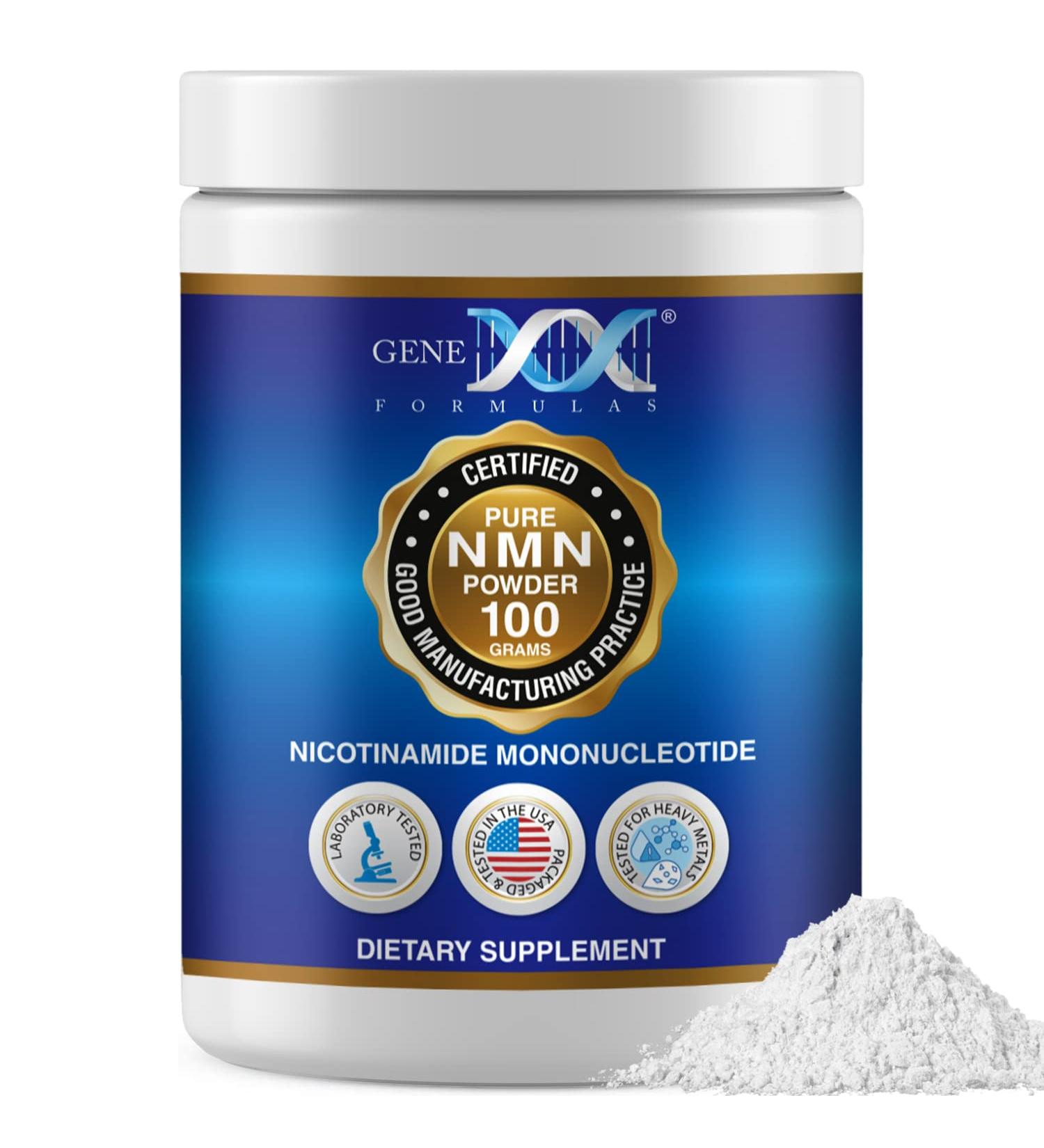 GENEX NMN Precursor Supplement (100g Bulk Powder) - Stabilized Form 99% Pure Powder for Increased NAD+ Levels DNA Repair & Healthy Aging - Non-GMO GMP-Certified (100 Scoops) 1 Pack 100 g - Buy Online on GoSupps.com