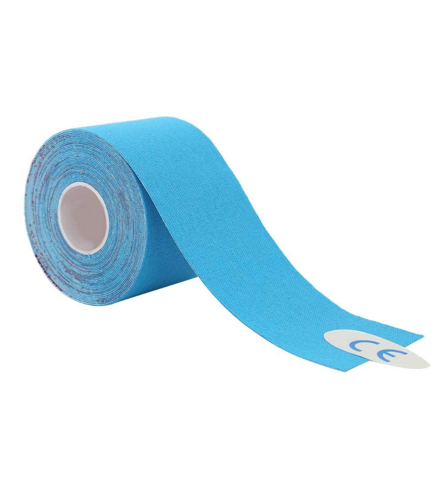 Injury Muscle Taping Adhesive Bandage Wrap Rolls Stretch Self-Adherent Tape for Sports Wrist Ankle 5cm*5m(Blue) - Buy Online on GoSupps.com