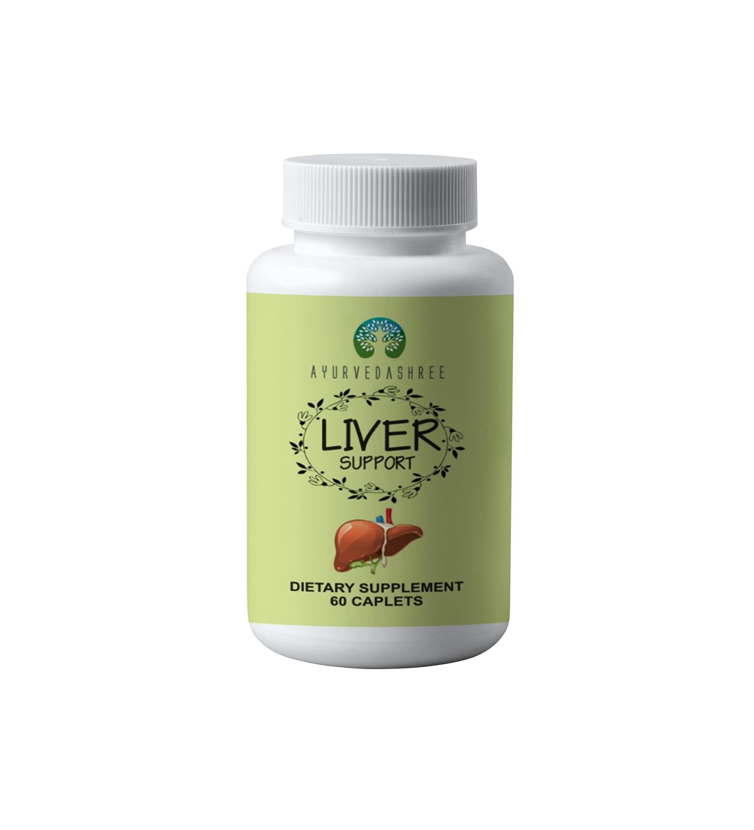 AYURVEDASHREE Liver Support Herbal Ayurvedic Supplement Supports Healthy Liver Blend of 13 Powerful Herbs Vegan Gluten-Free 60 Caplets - Buy Online on GoSupps.com