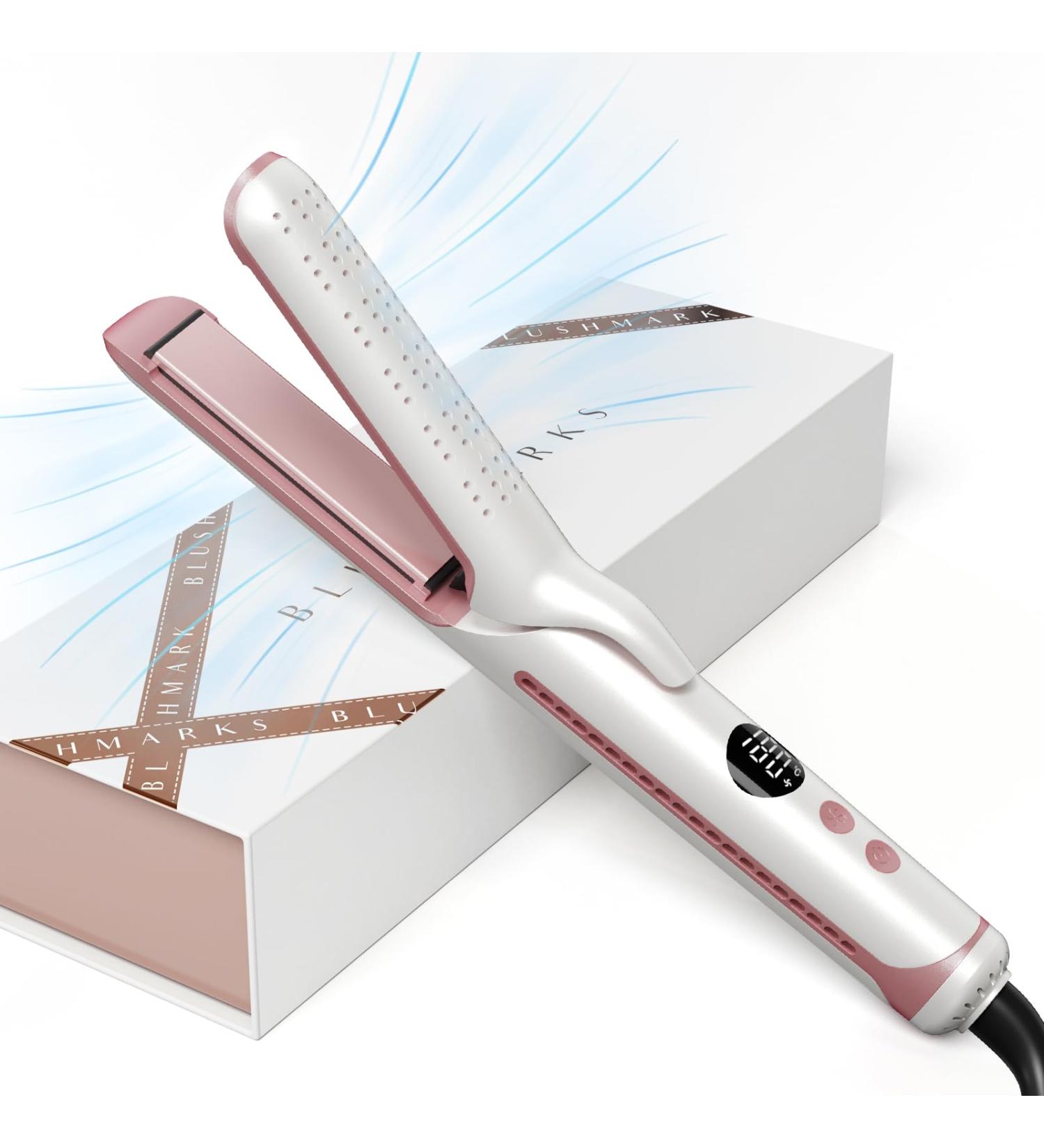 Professional 2-in-1 Curling Iron & Hair Straightener - Airflow Styler with 360 Cool Vents 5 Adjustable Temps Dual Voltage 15s Heat-Up for Salon Quality Curls & Waves - Buy Online on GoSupps.com