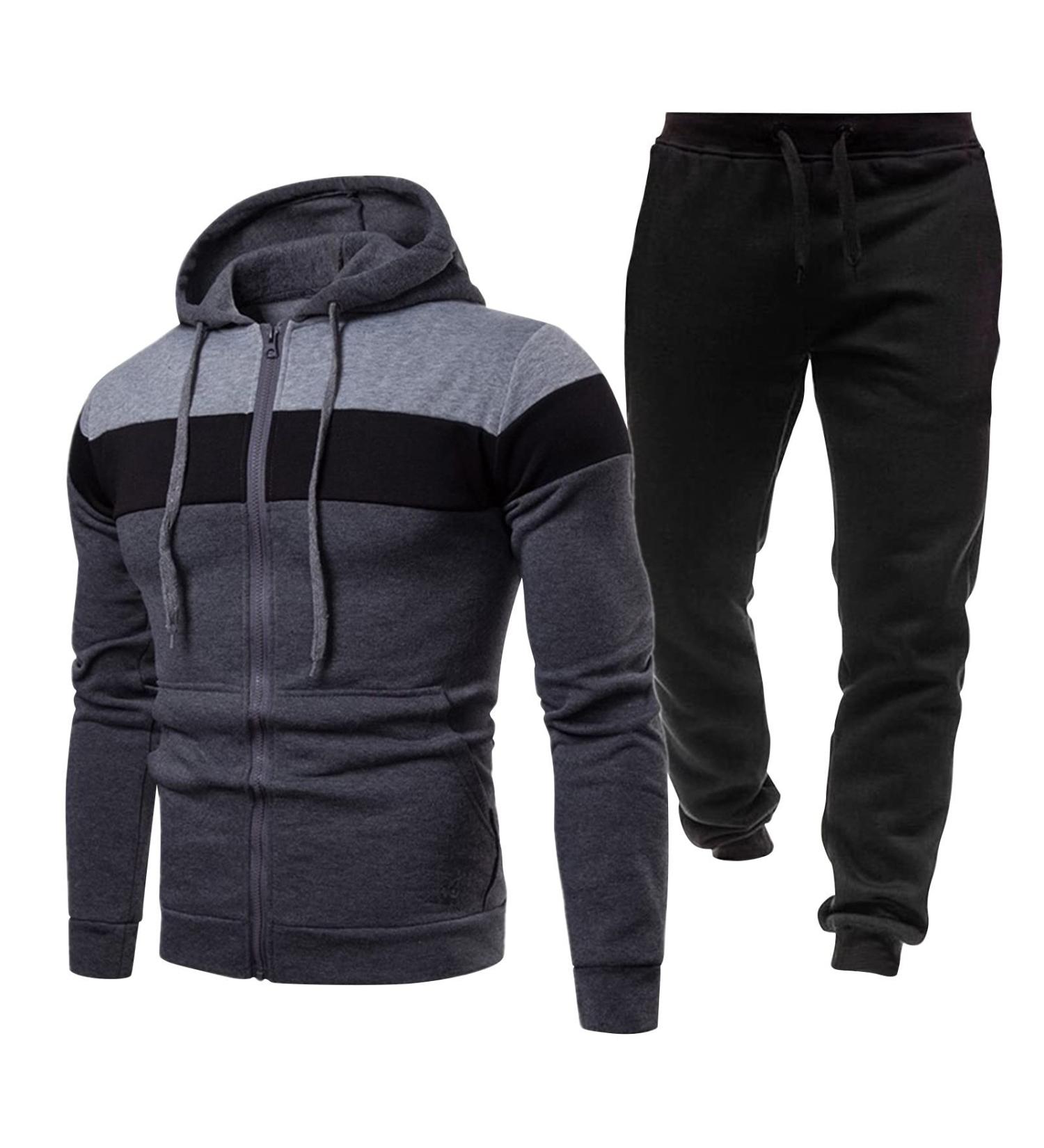 Shop Hanxiulin Men's Training Suit - Adjustable Jogging Polyester Sweatshirt & Pants | XXL Sportswear & Fitness Gear - Buy Online on GoSupps.com