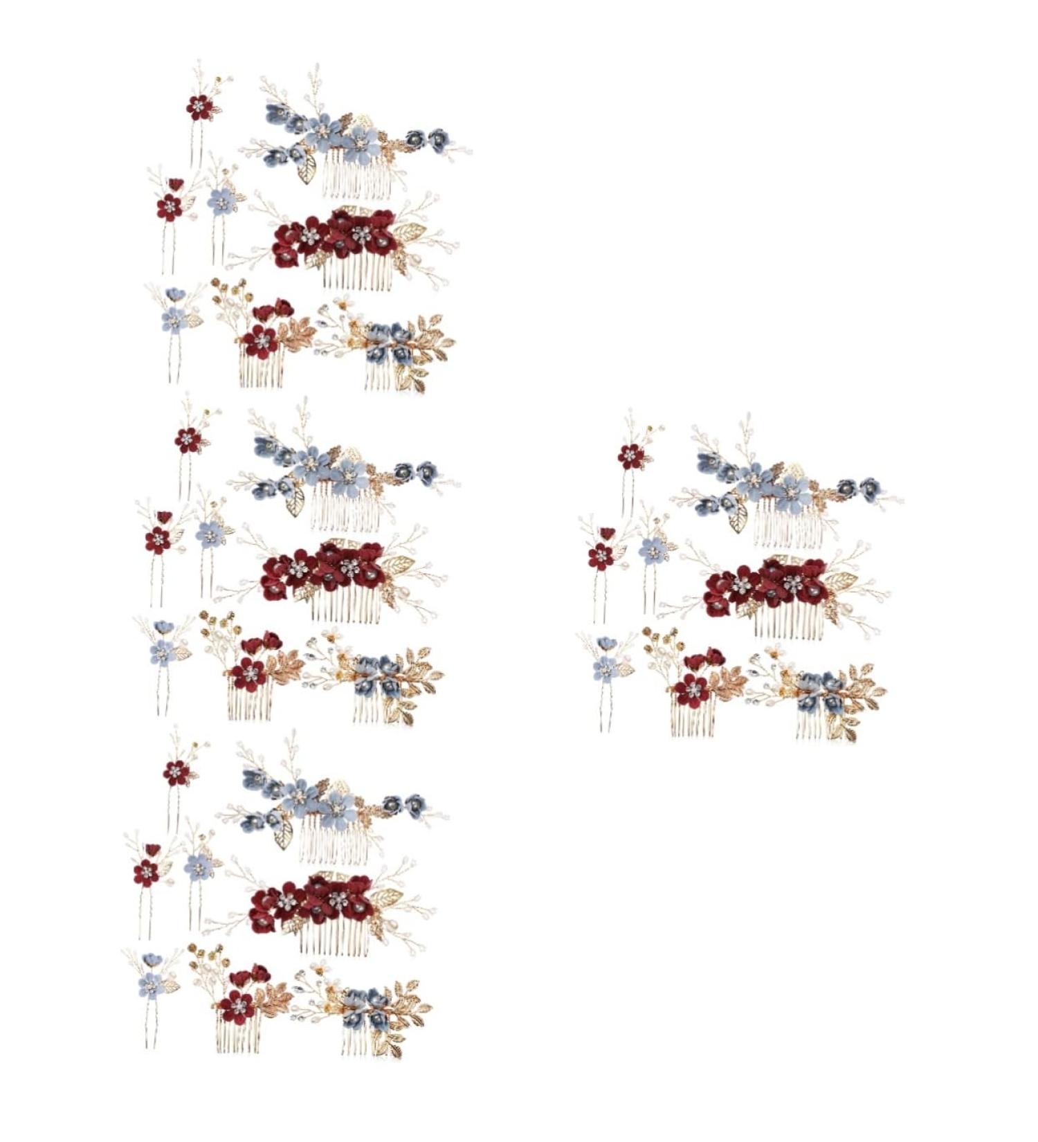 Beaupretty 8 Sets Bridal Headwear Pearl Hair Clips Bride Headpiece Blue Flower Hair Clip Rhinestones Hair Combs Pearl Tiara Bridal Tiara Pearl Wedding Hair Accessories Vintage Miss Hairpin - Buy Online on GoSupps.com