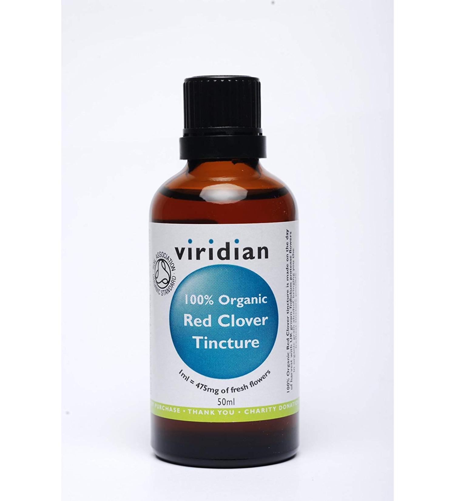 Viridian Red Clover Tincture 100% Organic 50ml