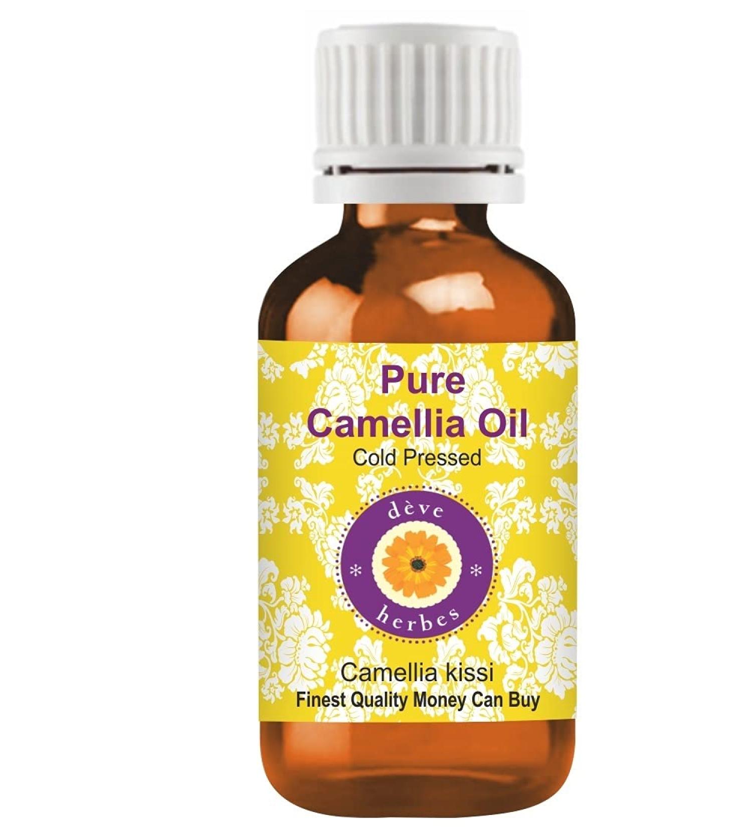 Deve Herbes Pure Camellia Oil - Cold Pressed 15ml (0.50 oz) | Premium Natural Skincare Oil for Hydration & Nourishment - Buy Online on GoSupps.com