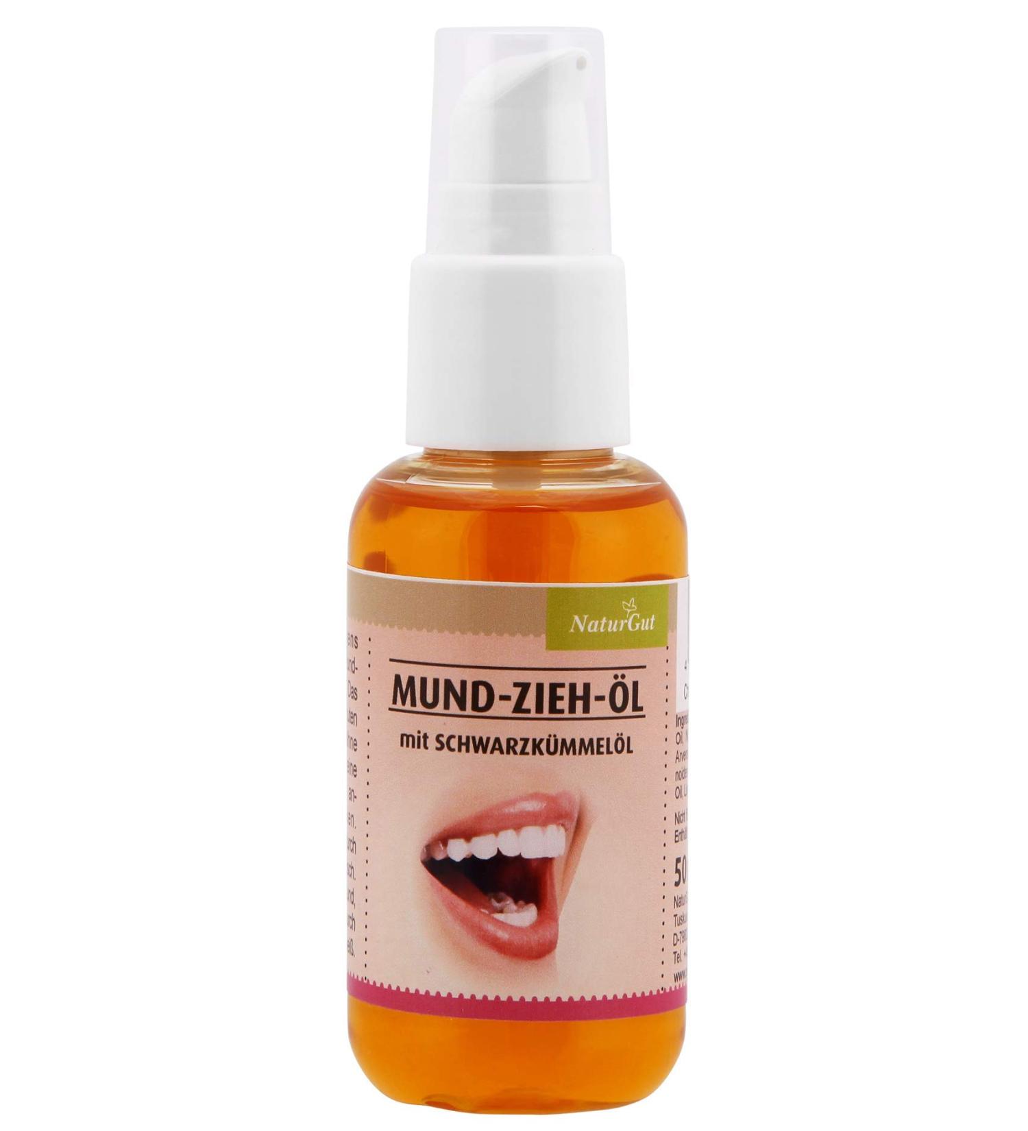 Mouth-pulling oil with black cumin oil - oil chewing - fresh breath through oil pulling mouth-pulling oil