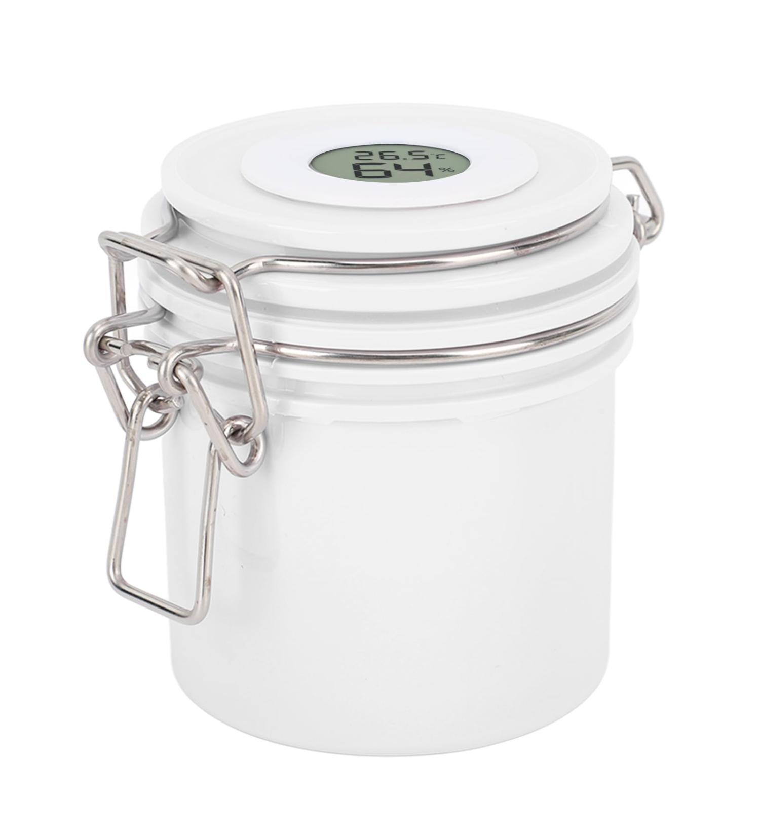 Shanrya Eyelash Glue Storage Jar Temperature Humidity Display Eyelash Glue Storage Tank 200ml Ctivated Carbon Large Capacity for Eyelash Nail Lovers (White) - Buy Online on GoSupps.com